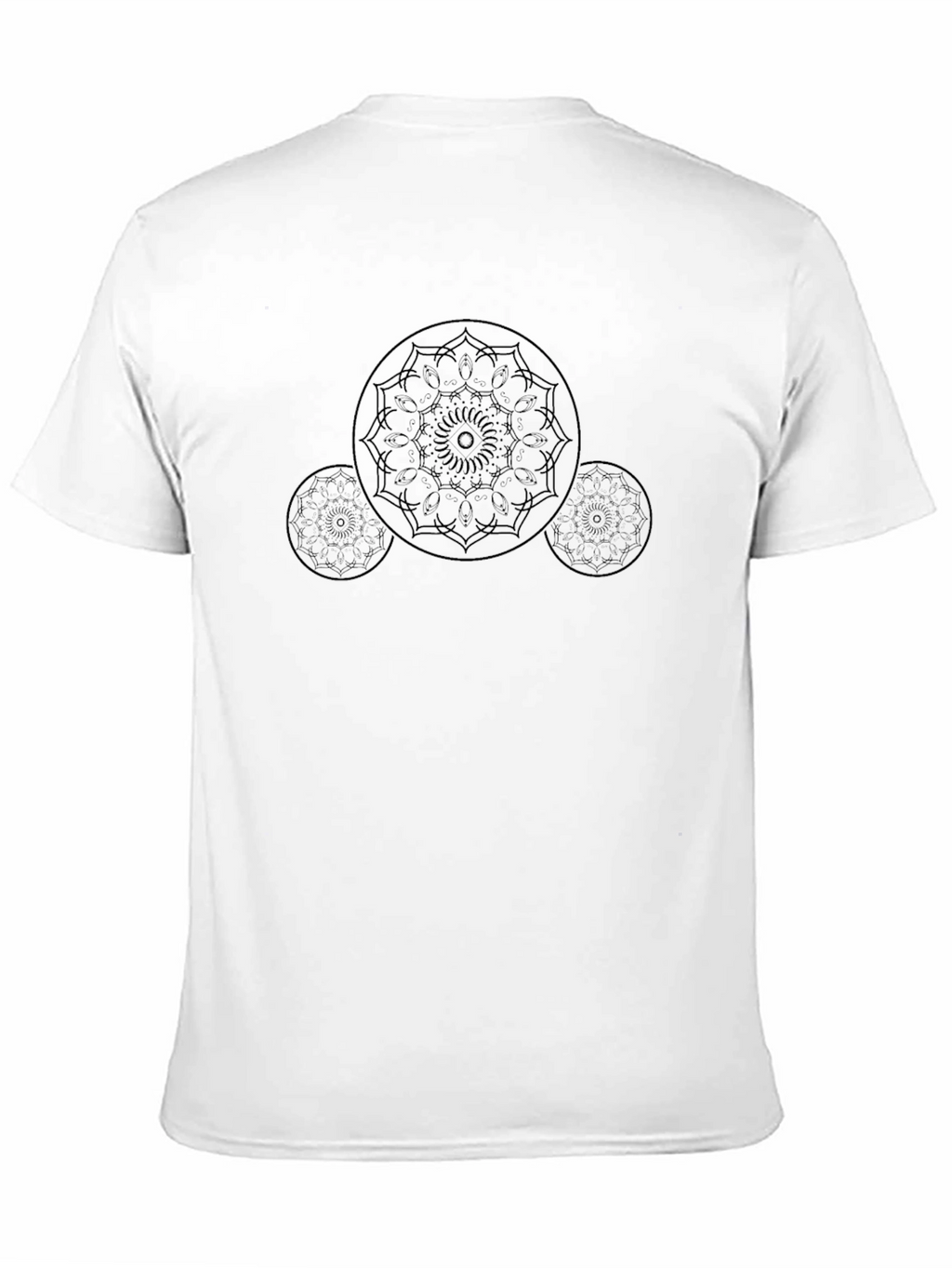 Black Mandala T-Shirt - Geometric Design