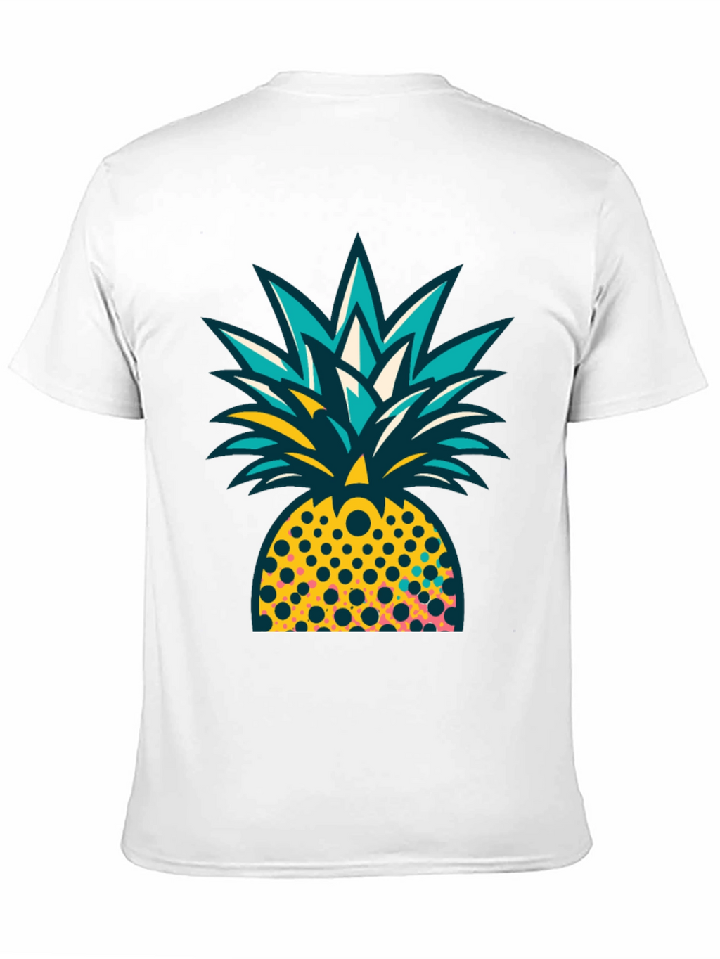 Pineapple Graphic Black T-Shirt - Tropical Design