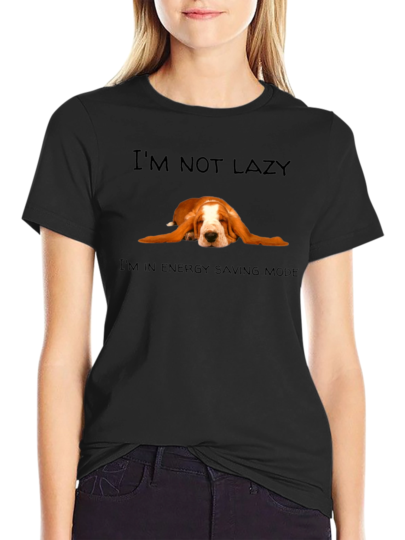 Lazy Dog T-Shirt - Energy Saving Mode Tee