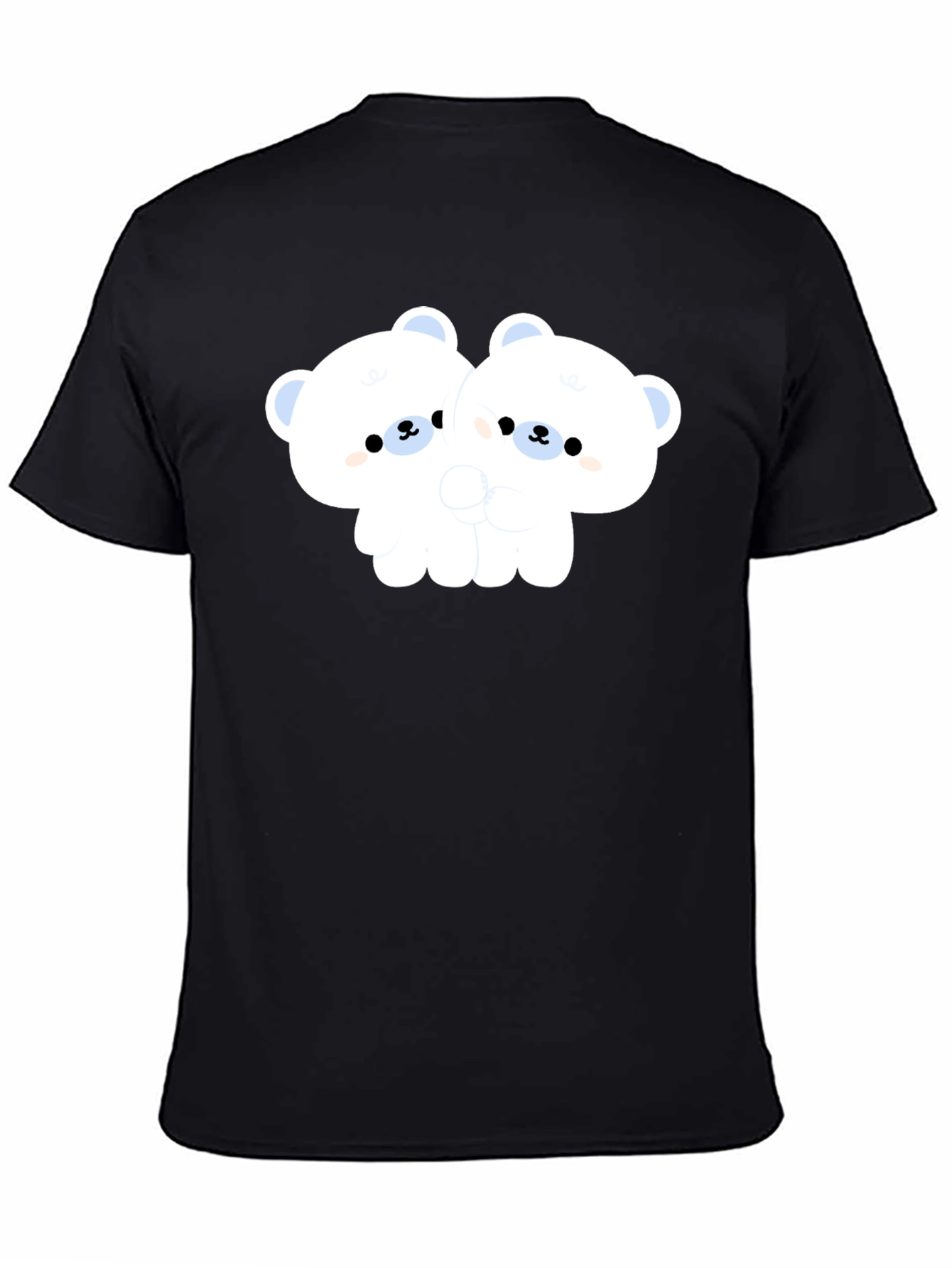Cute Bear Hug Black T-Shirt