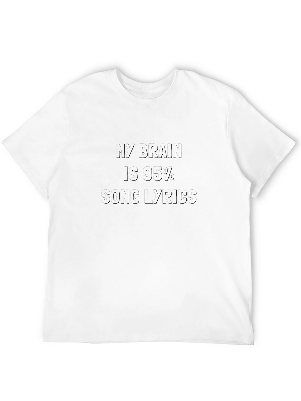My Brain Is 95% Song Lyrics Black T-Shirt