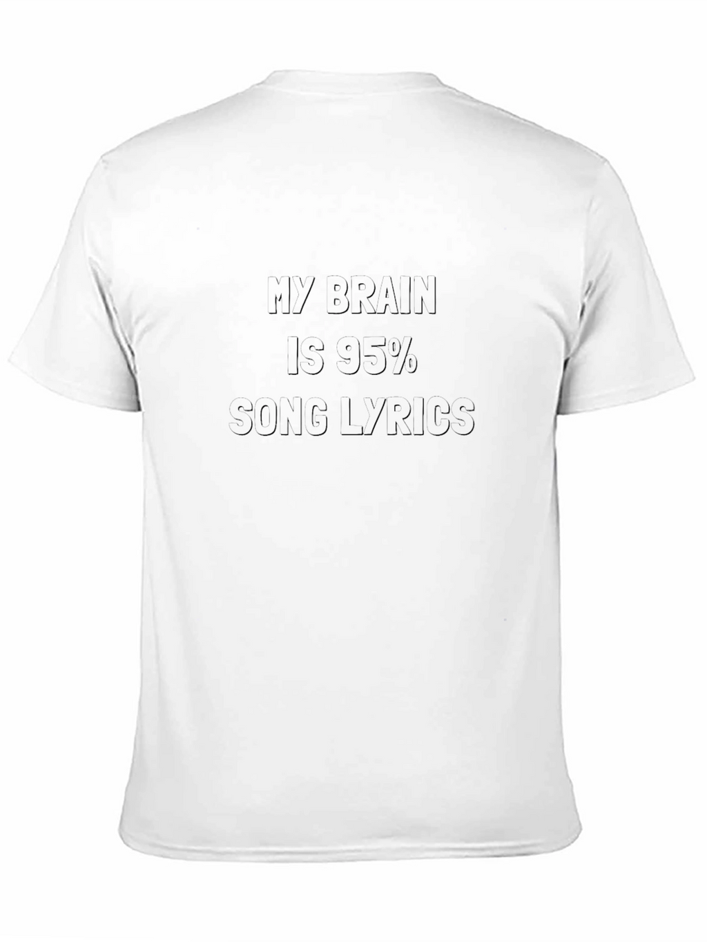 My Brain Is 95% Song Lyrics Black T-Shirt