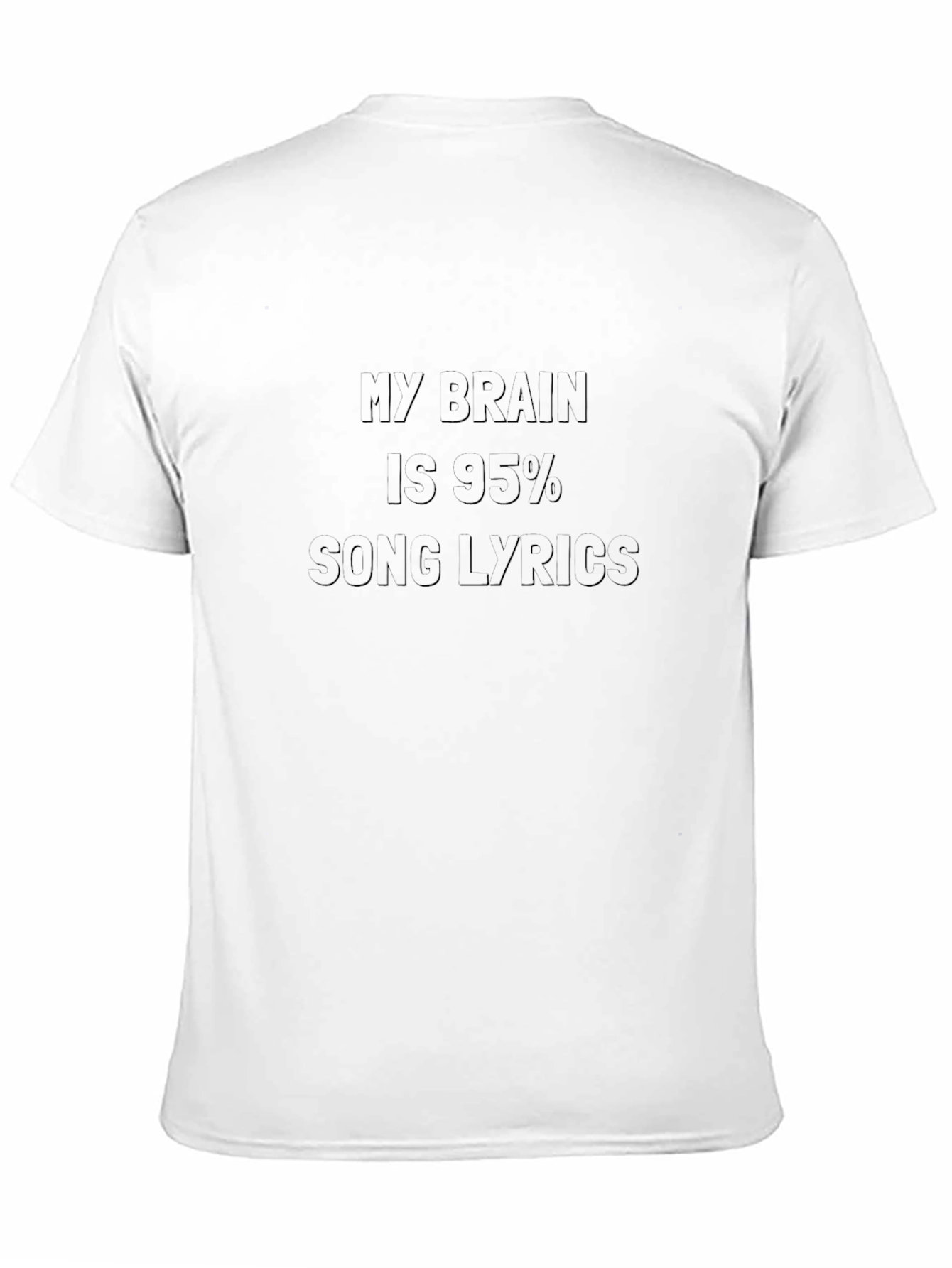 My Brain Is 95% Song Lyrics Black T-Shirt