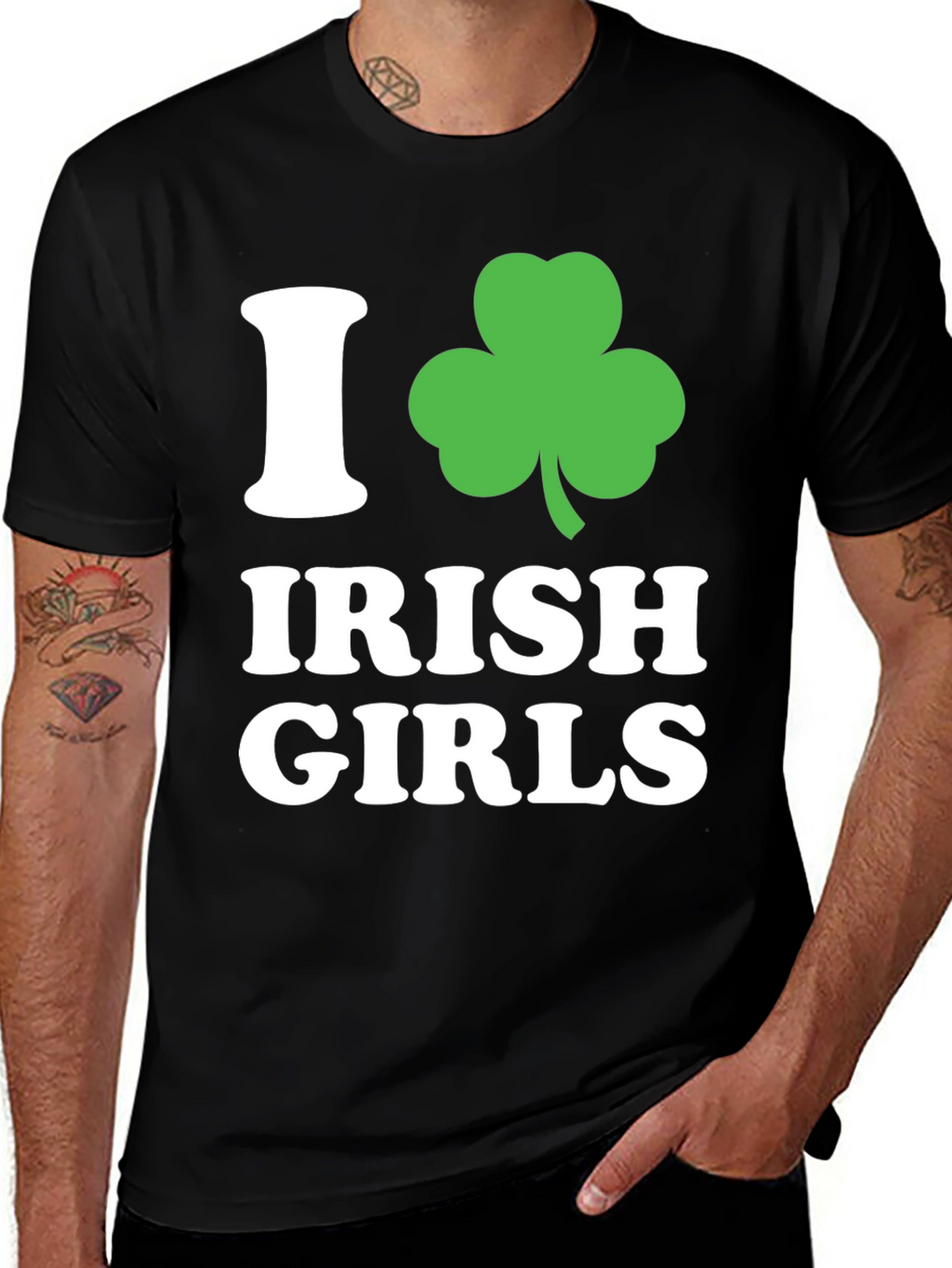 I Love Irish Girls Shamrock T-Shirt