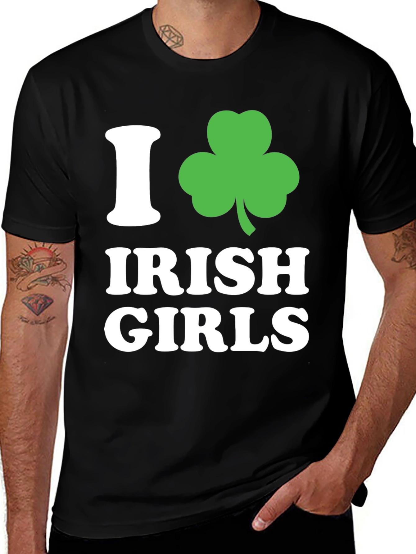 I Love Irish Girls Shamrock T-Shirt