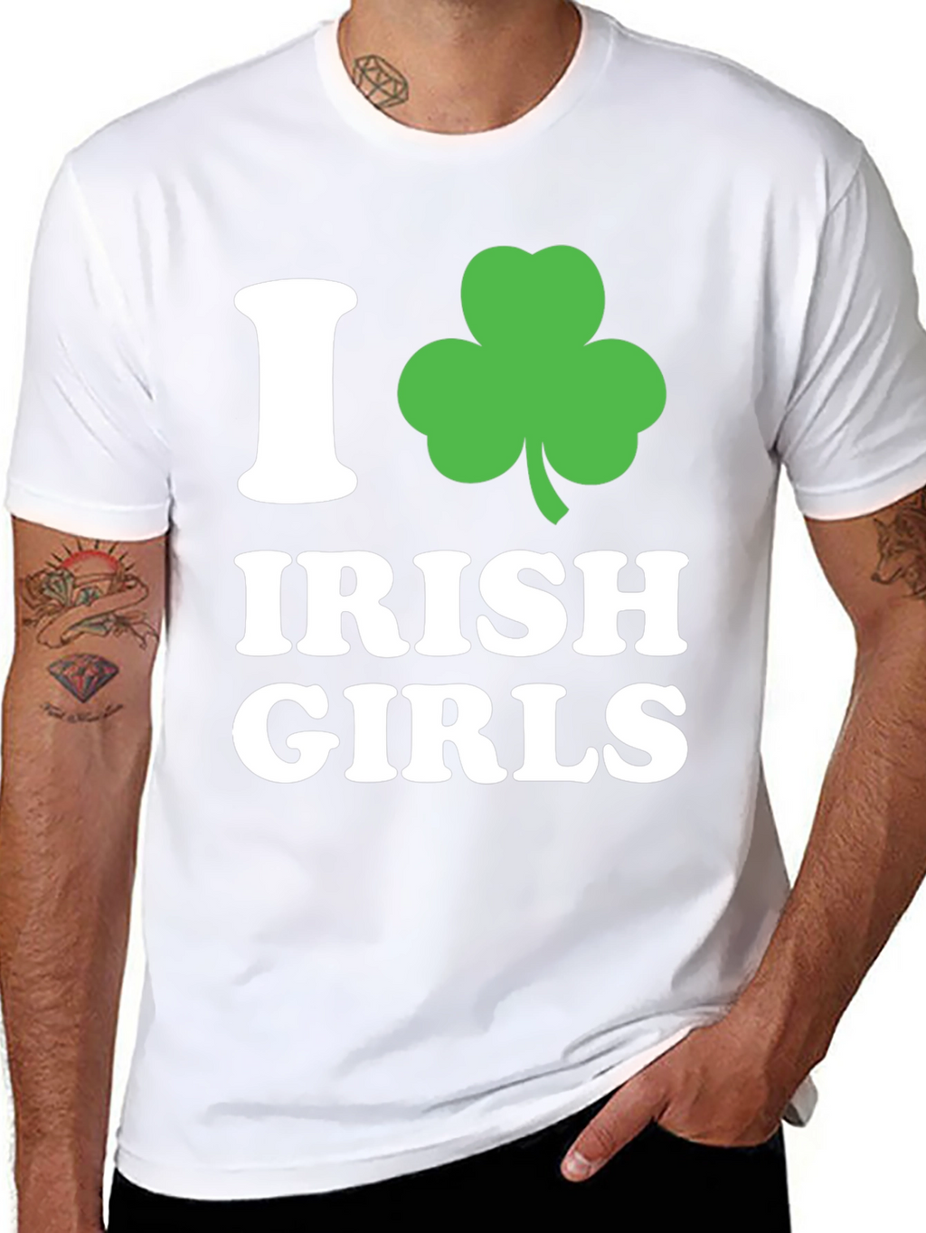 I Love Irish Girls Shamrock T-Shirt