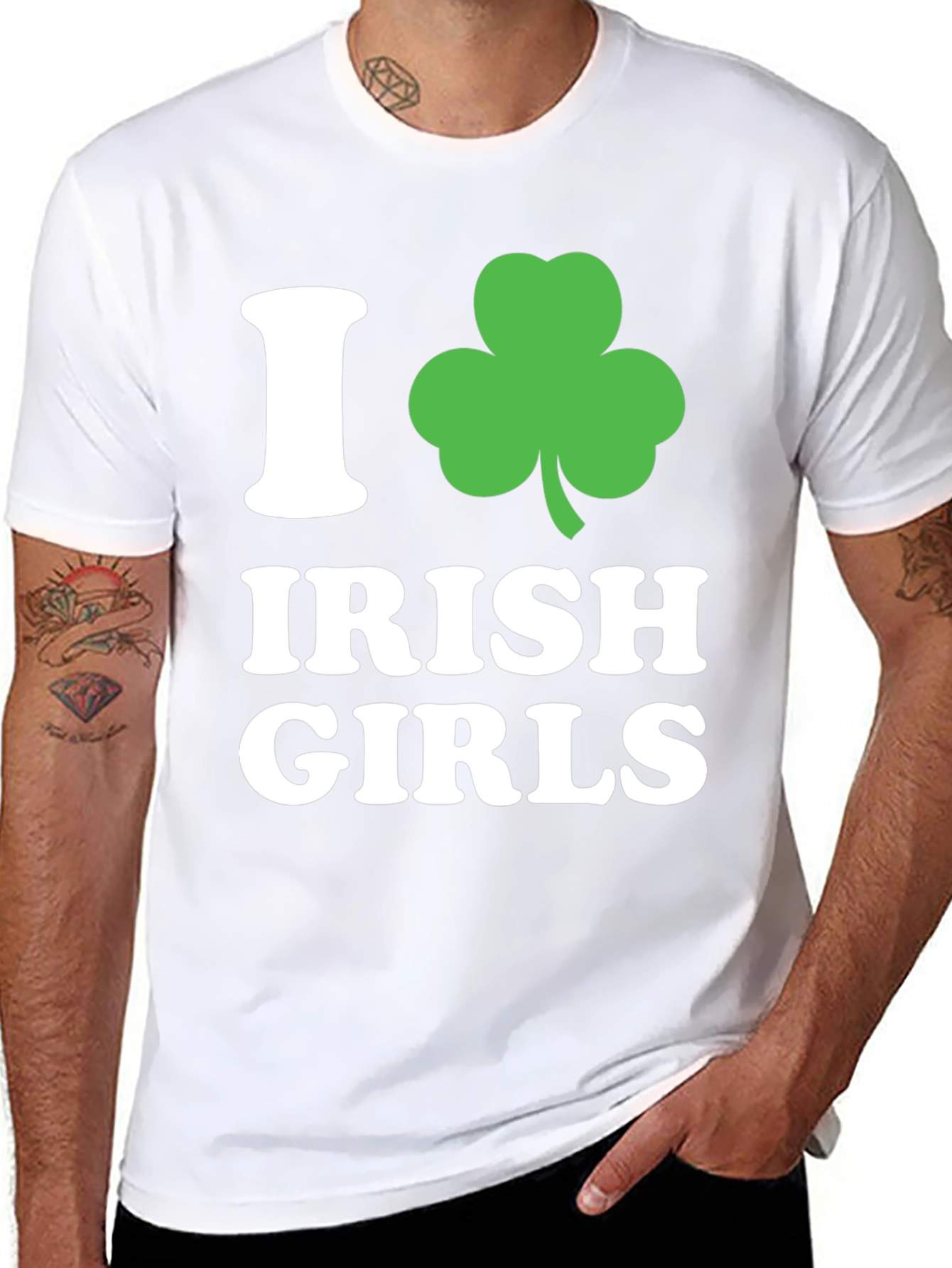 I Love Irish Girls Shamrock T-Shirt