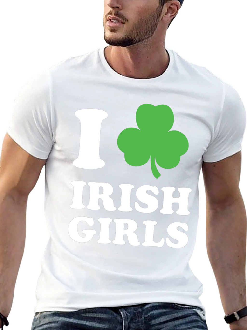 I Love Irish Girls Shamrock T-Shirt