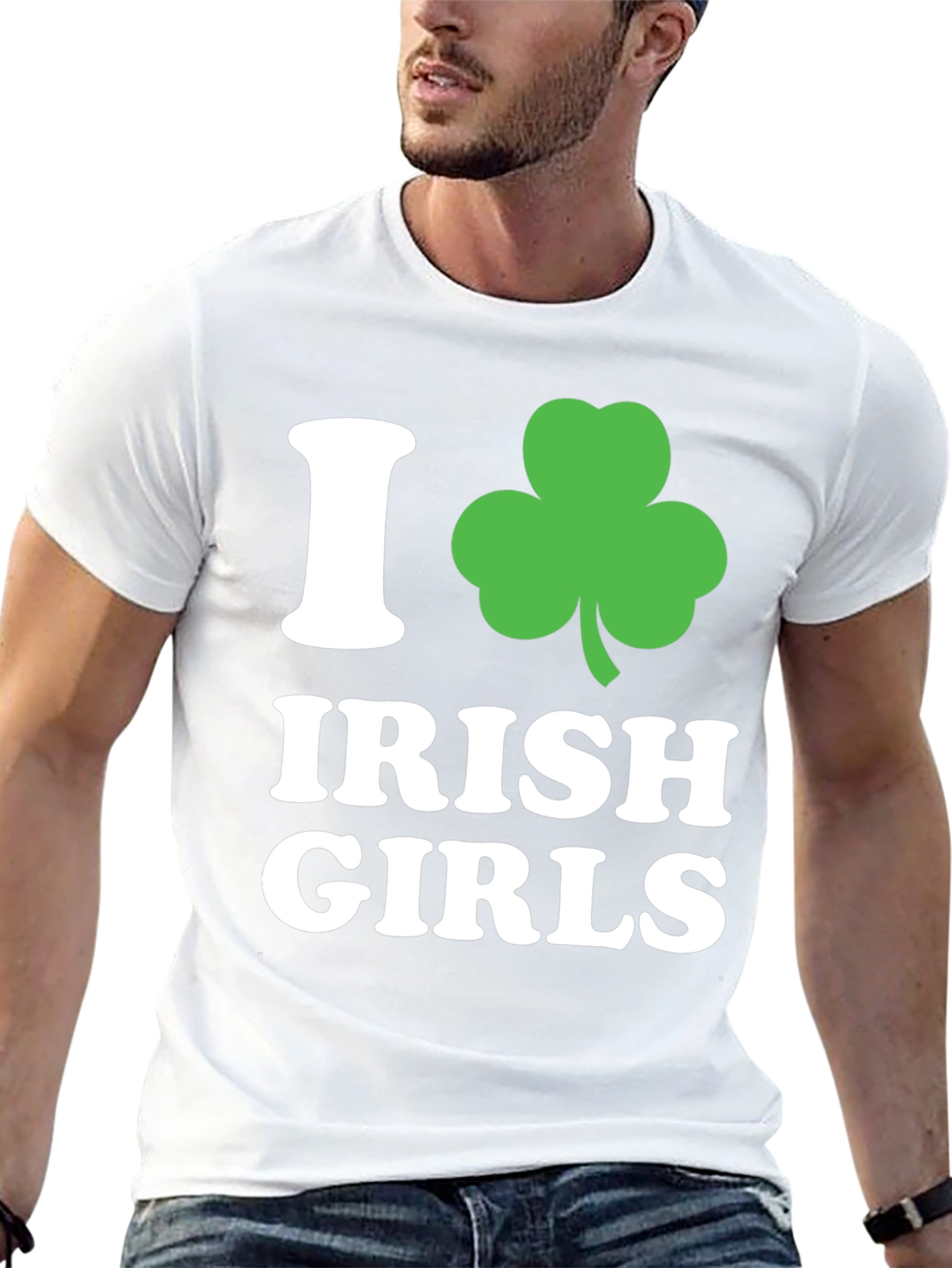 I Love Irish Girls Shamrock T-Shirt