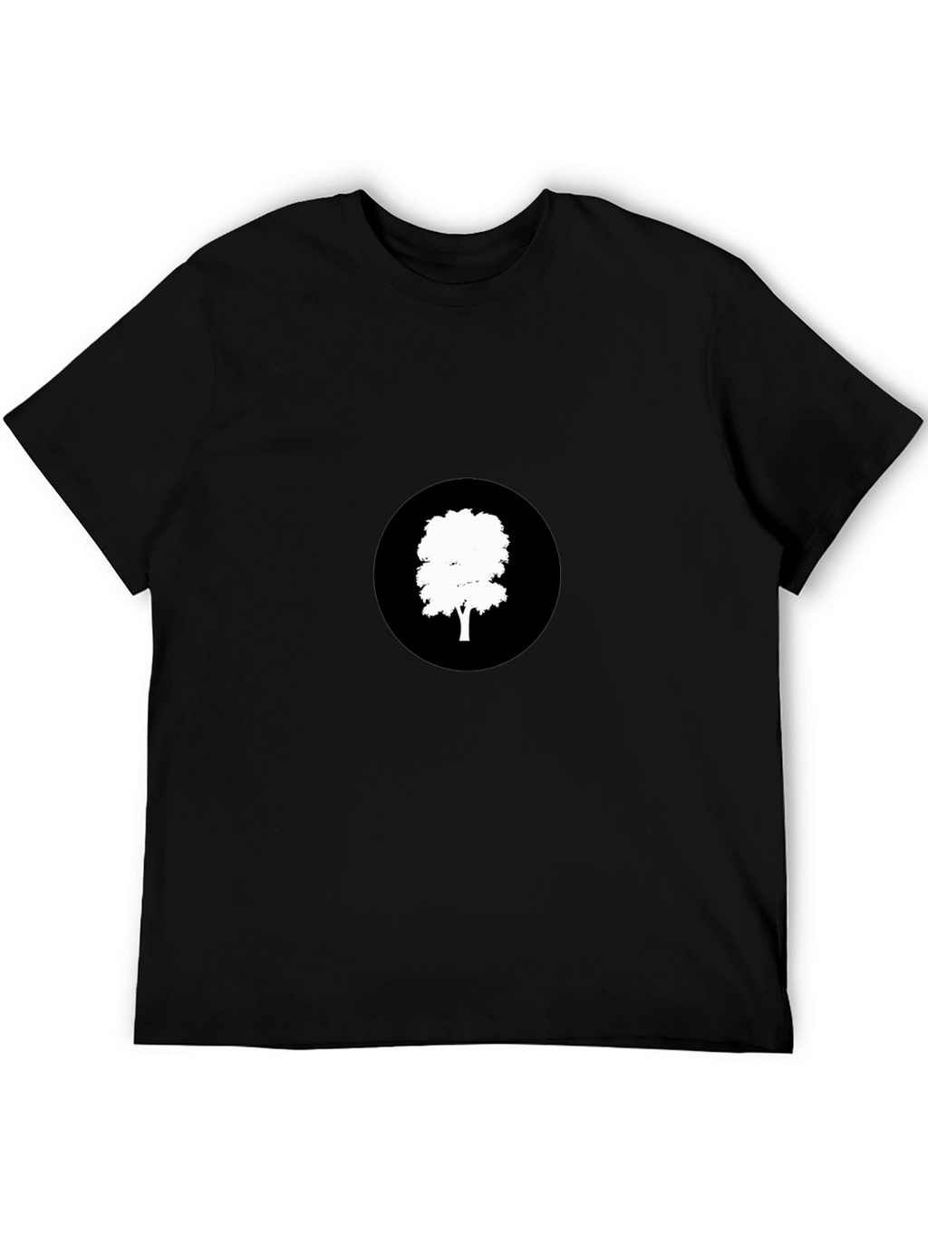 Black T-Shirt with Tree Graphic