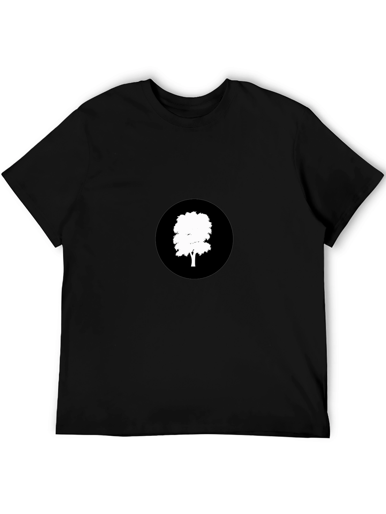 Black T-Shirt with Tree Graphic