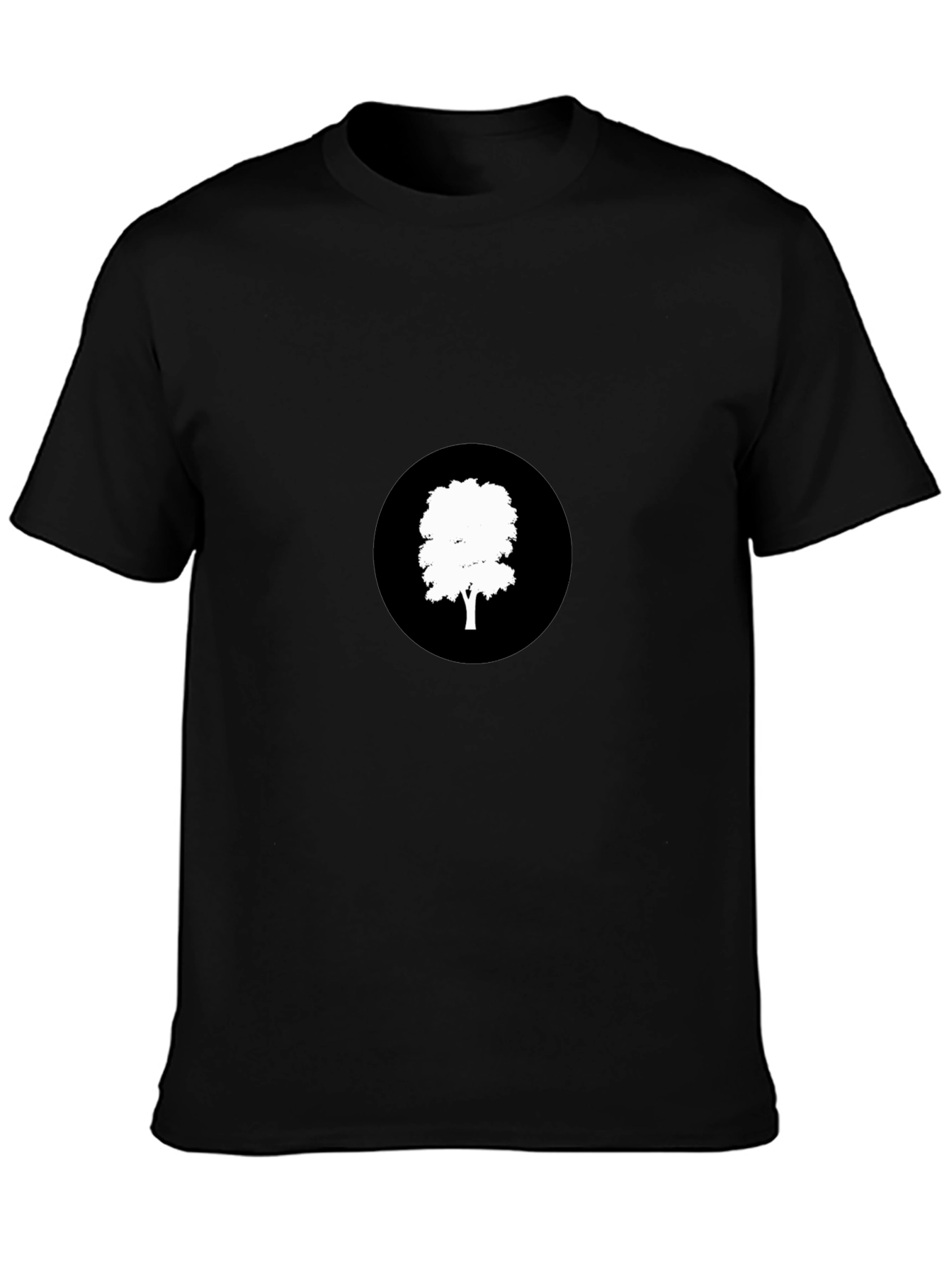 Black T-Shirt with Tree Graphic