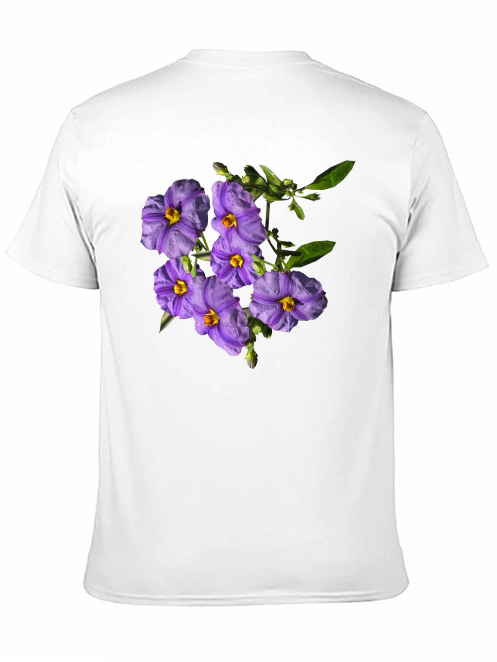 Floral Print Tee - Purple Flower Design