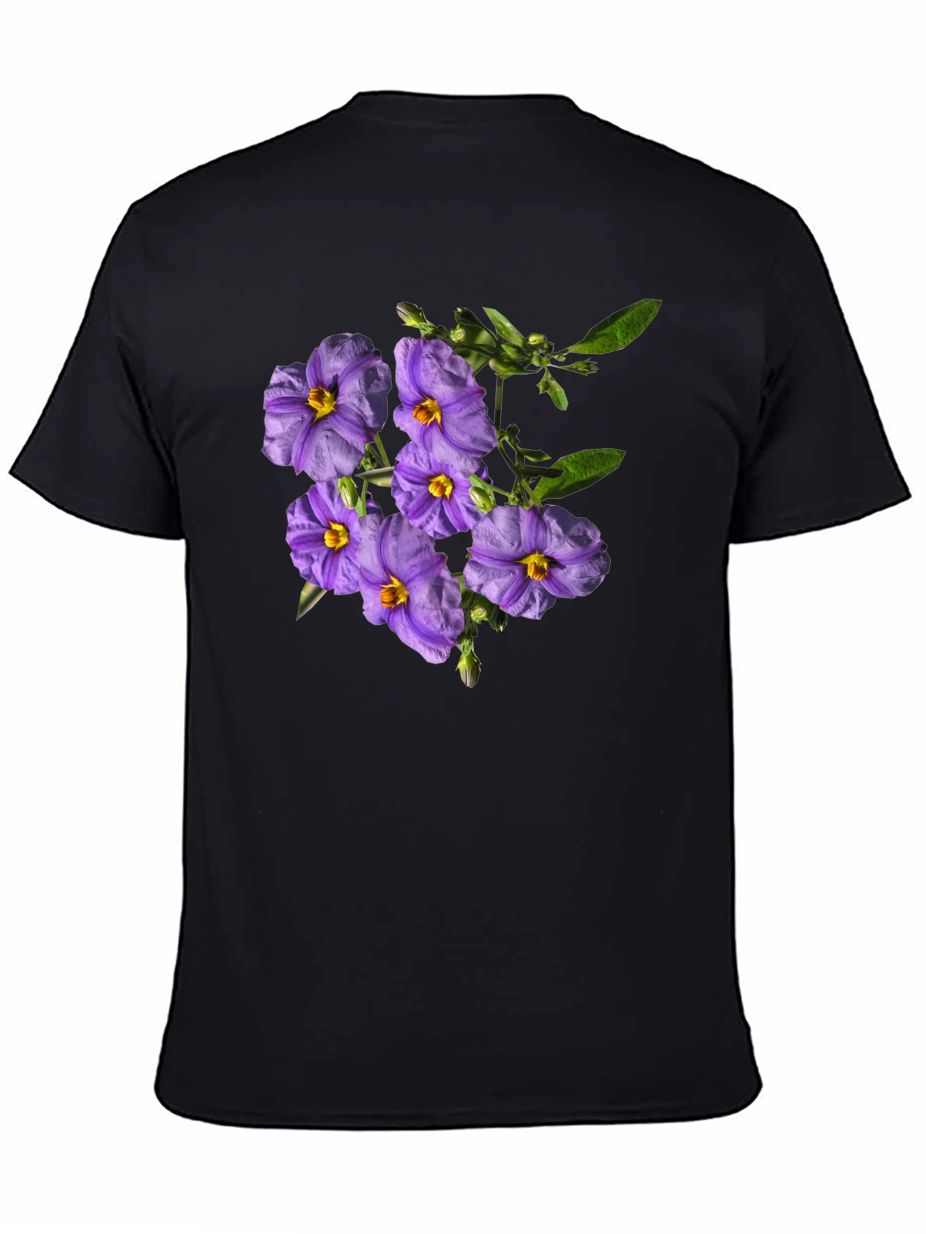 Floral Print Tee - Purple Flower Design