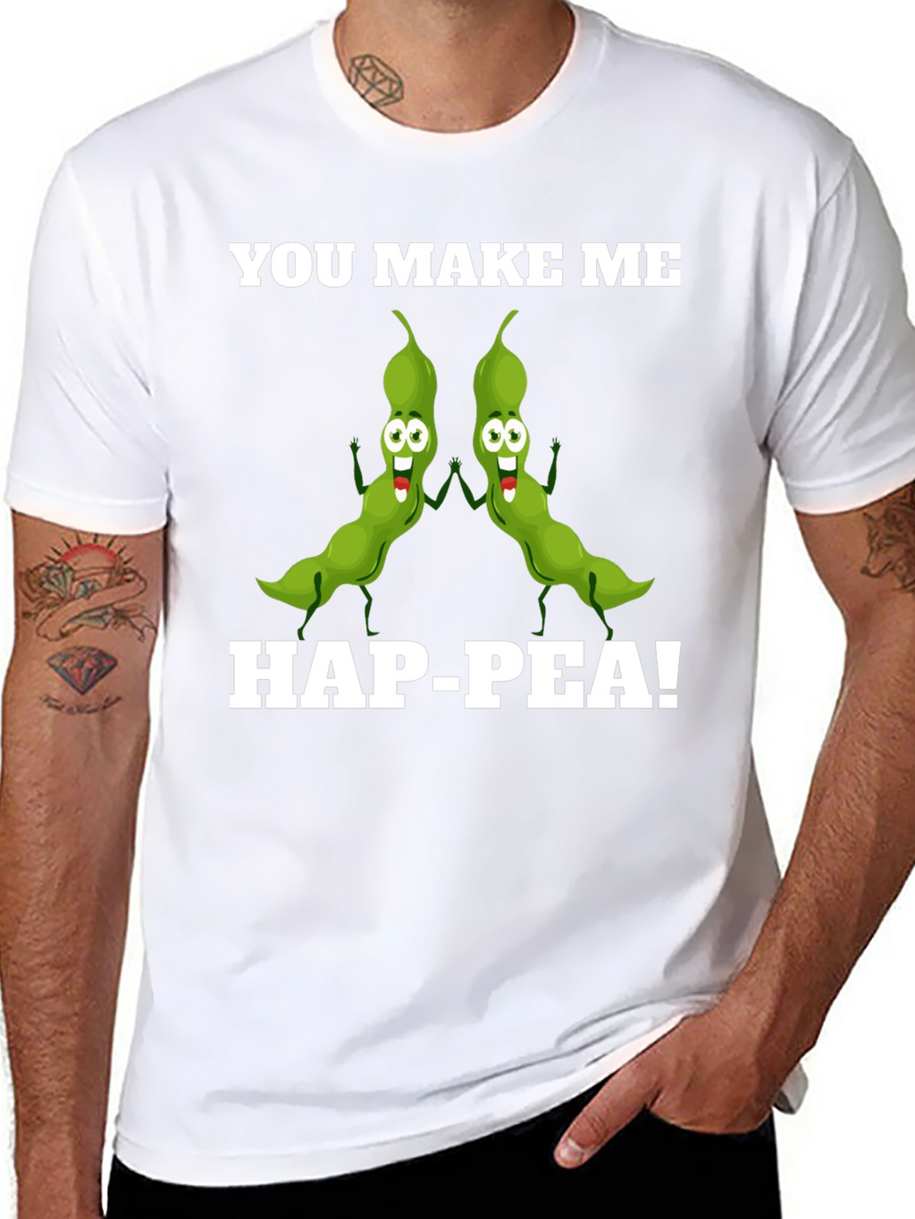 Hap-Pea! Funny Pea Pod Pun T-Shirt