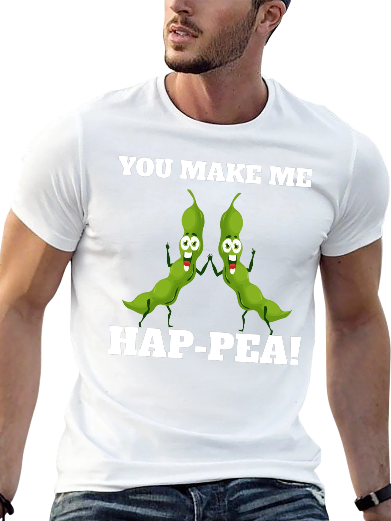 Hap-Pea! Funny Pea Pod Pun T-Shirt