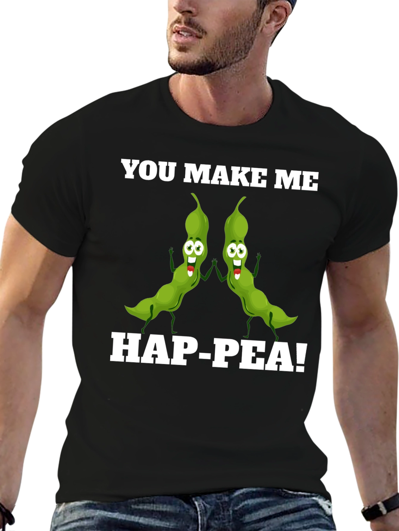 Hap-Pea! Funny Pea Pod Pun T-Shirt