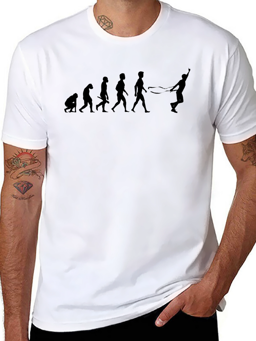 Evolution of a Tennis Player Black T-Shirt