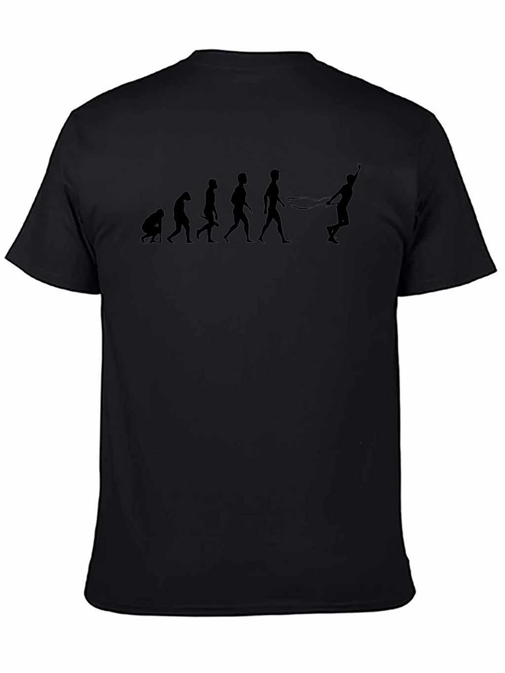 Evolution of a Tennis Player Black T-Shirt