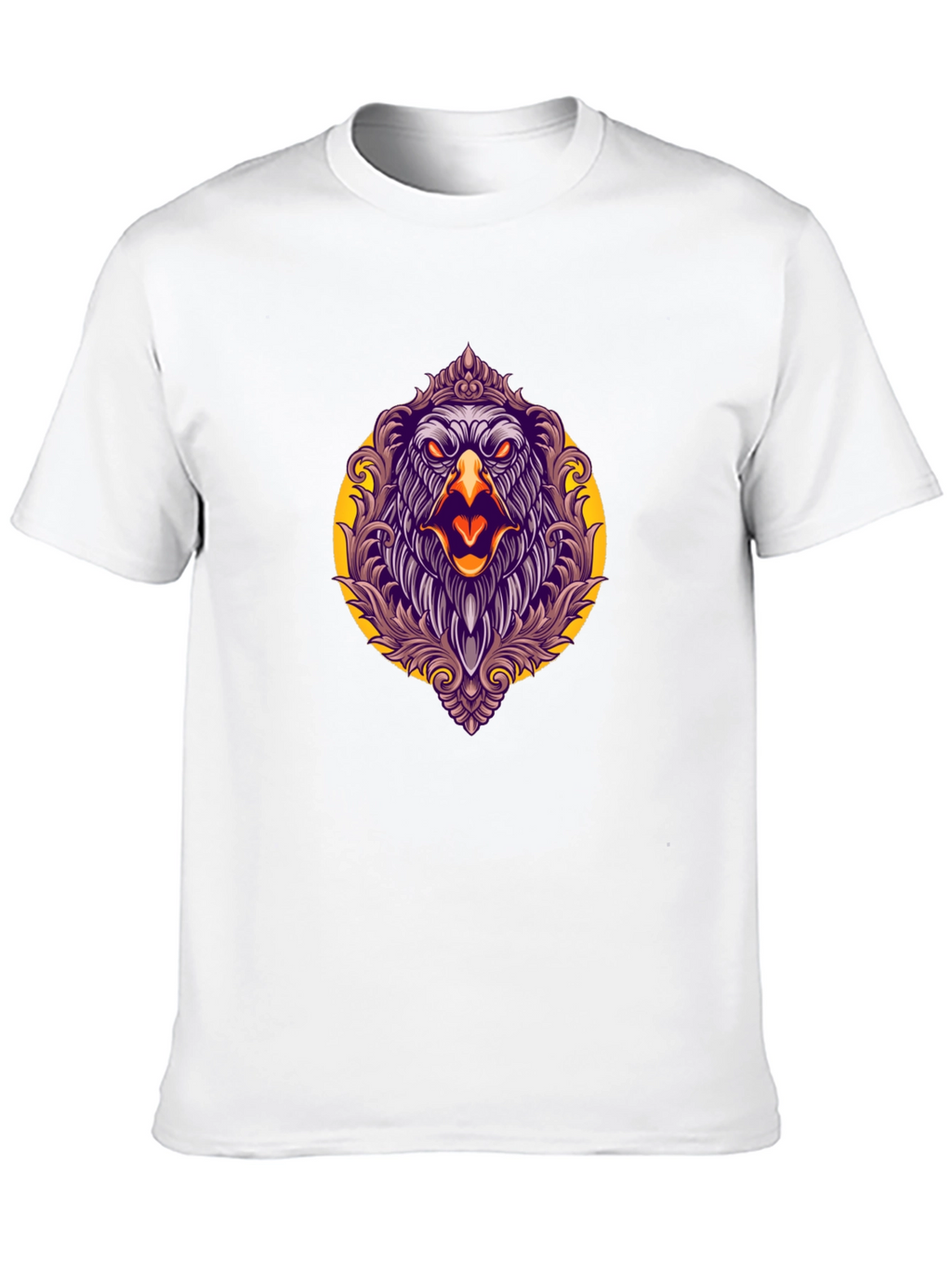 Eagle Graphic Print Black T-Shirt