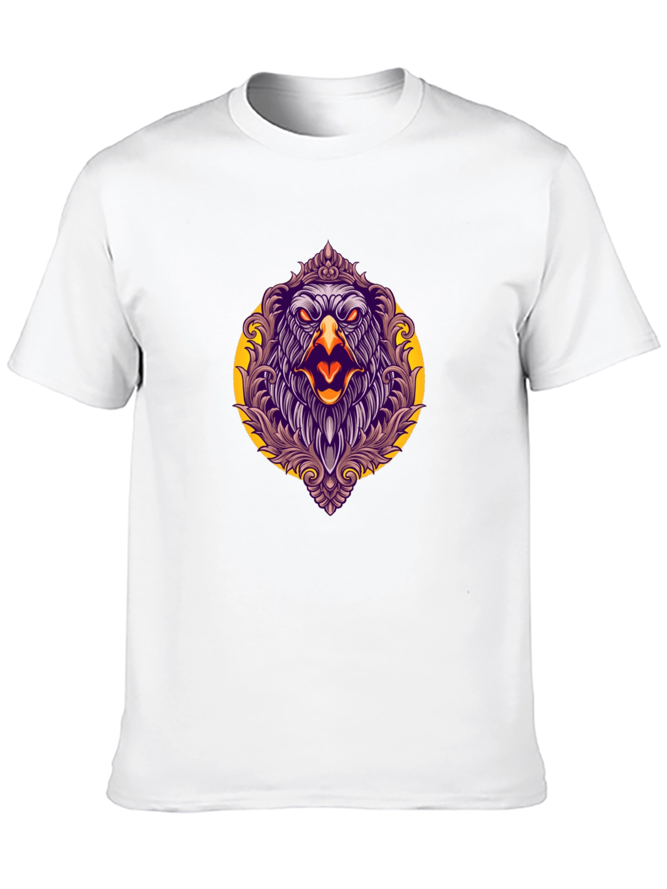 Eagle Graphic Print Black T-Shirt