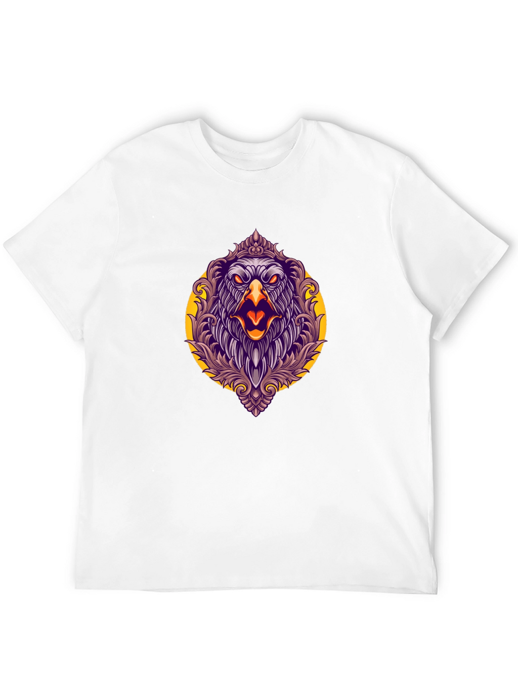 Eagle Graphic Print Black T-Shirt