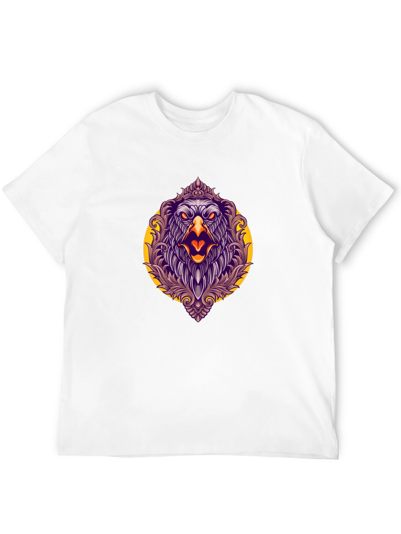 Eagle Graphic Print Black T-Shirt