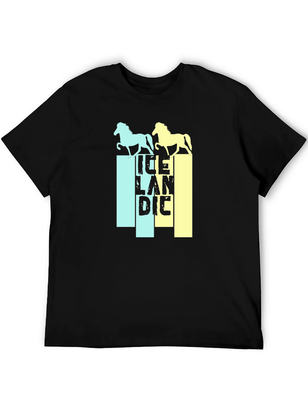 Icelandic Horse Graphic Tee - Black