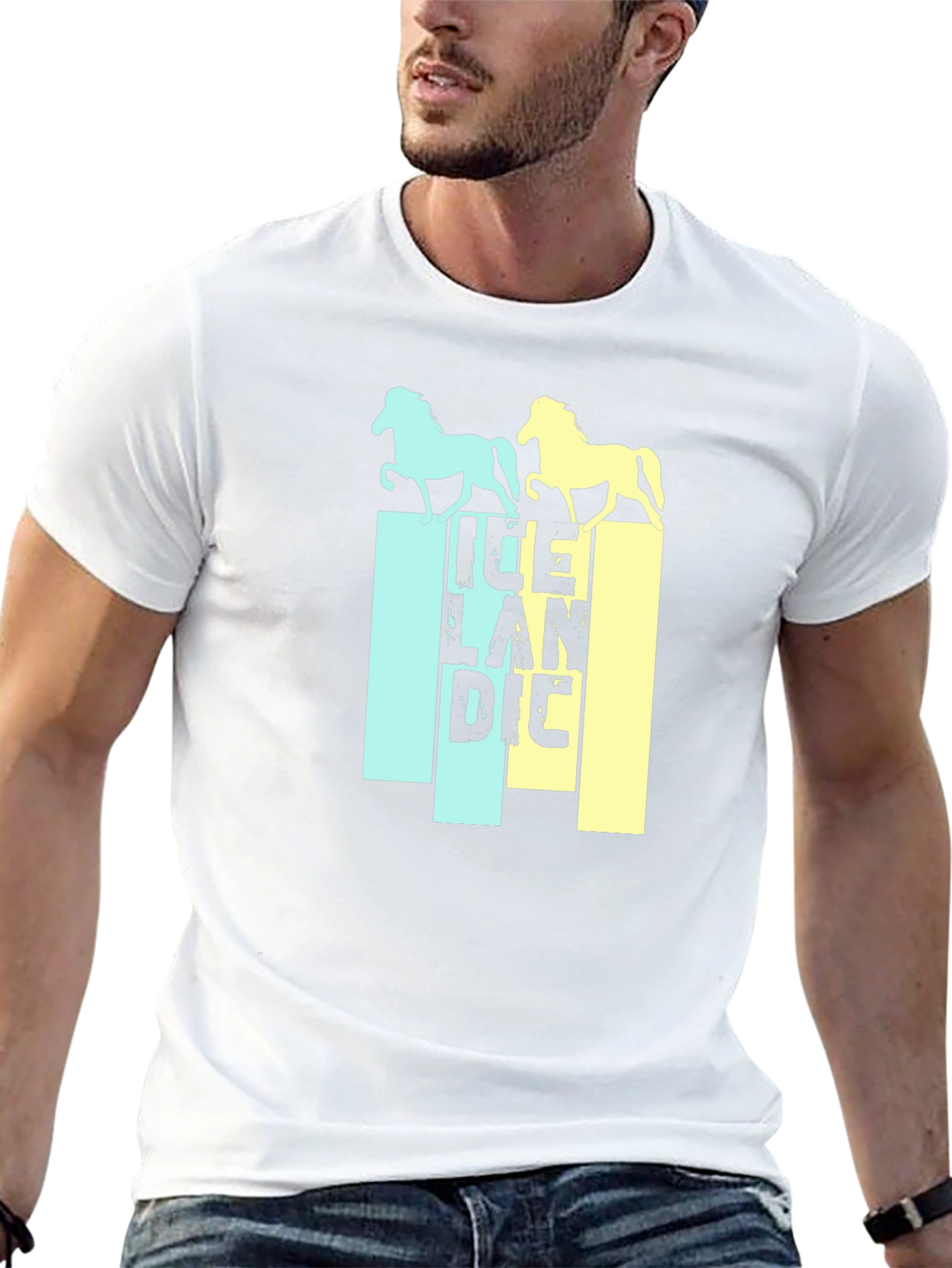 Icelandic Horse Graphic Tee - Black