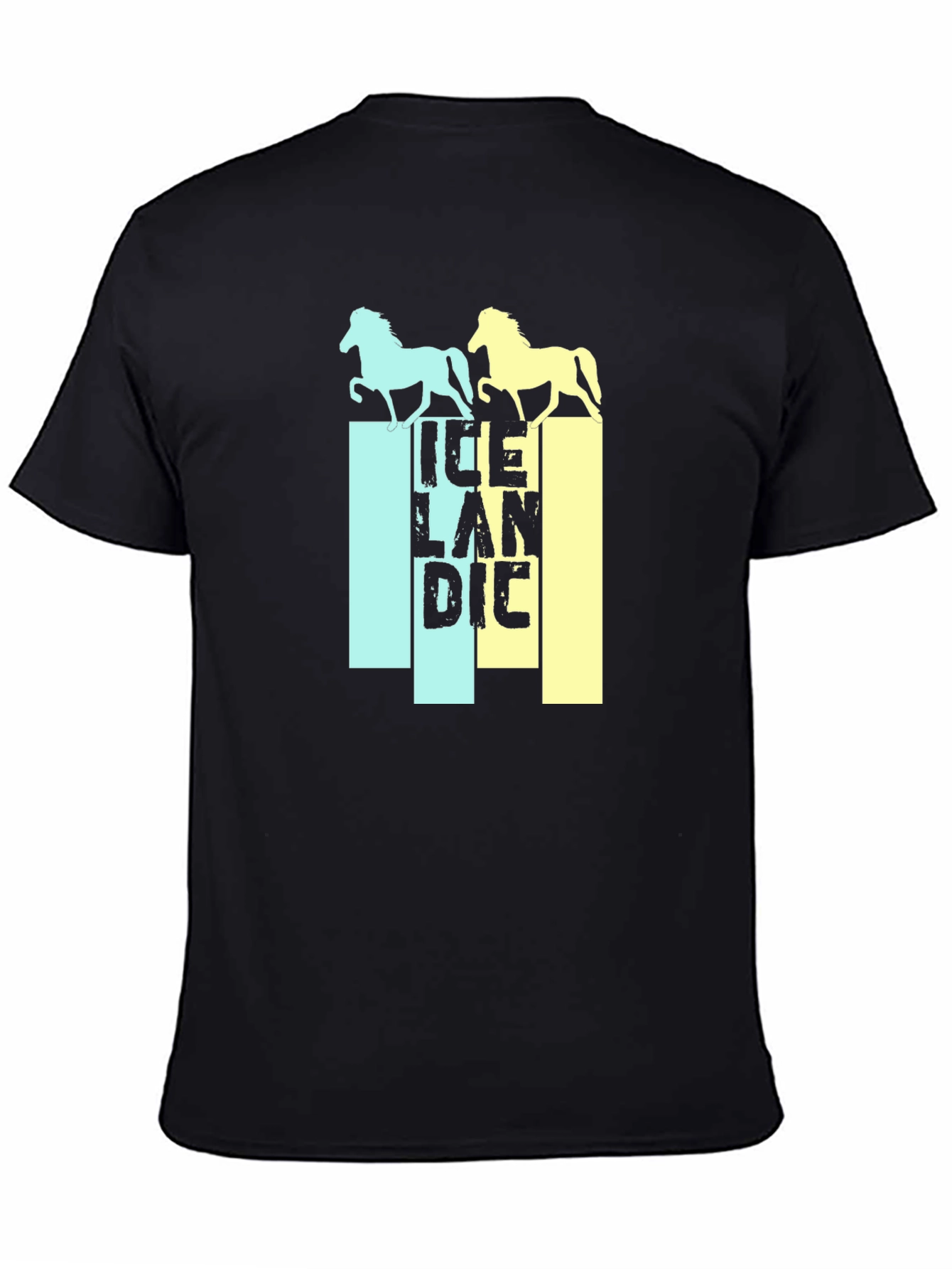 Icelandic Horse Graphic Tee - Black
