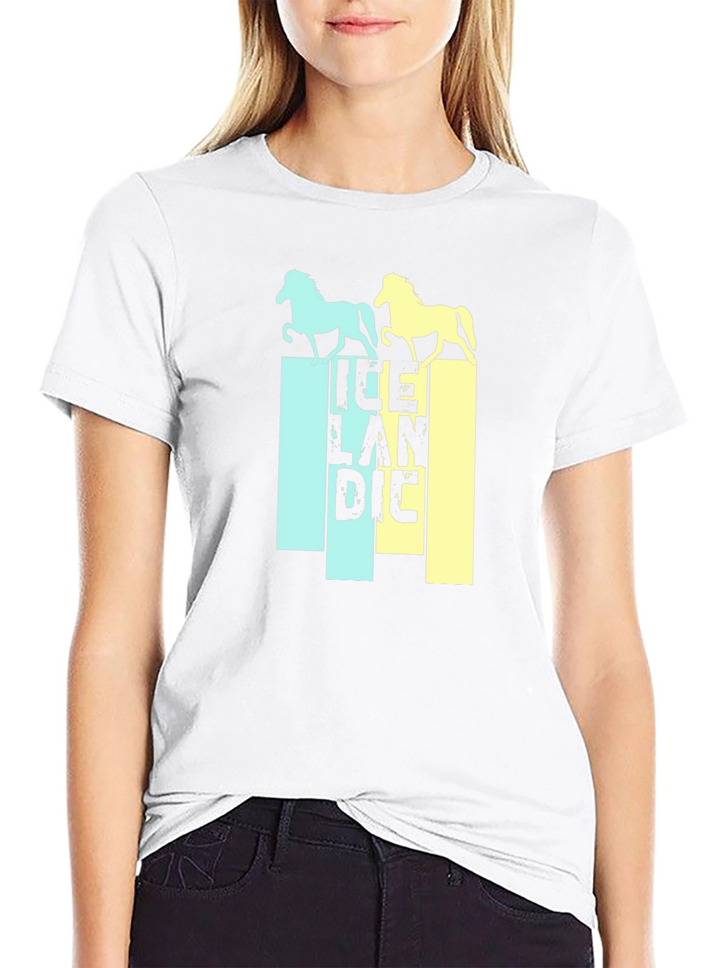 Icelandic Horse Graphic Tee - Black