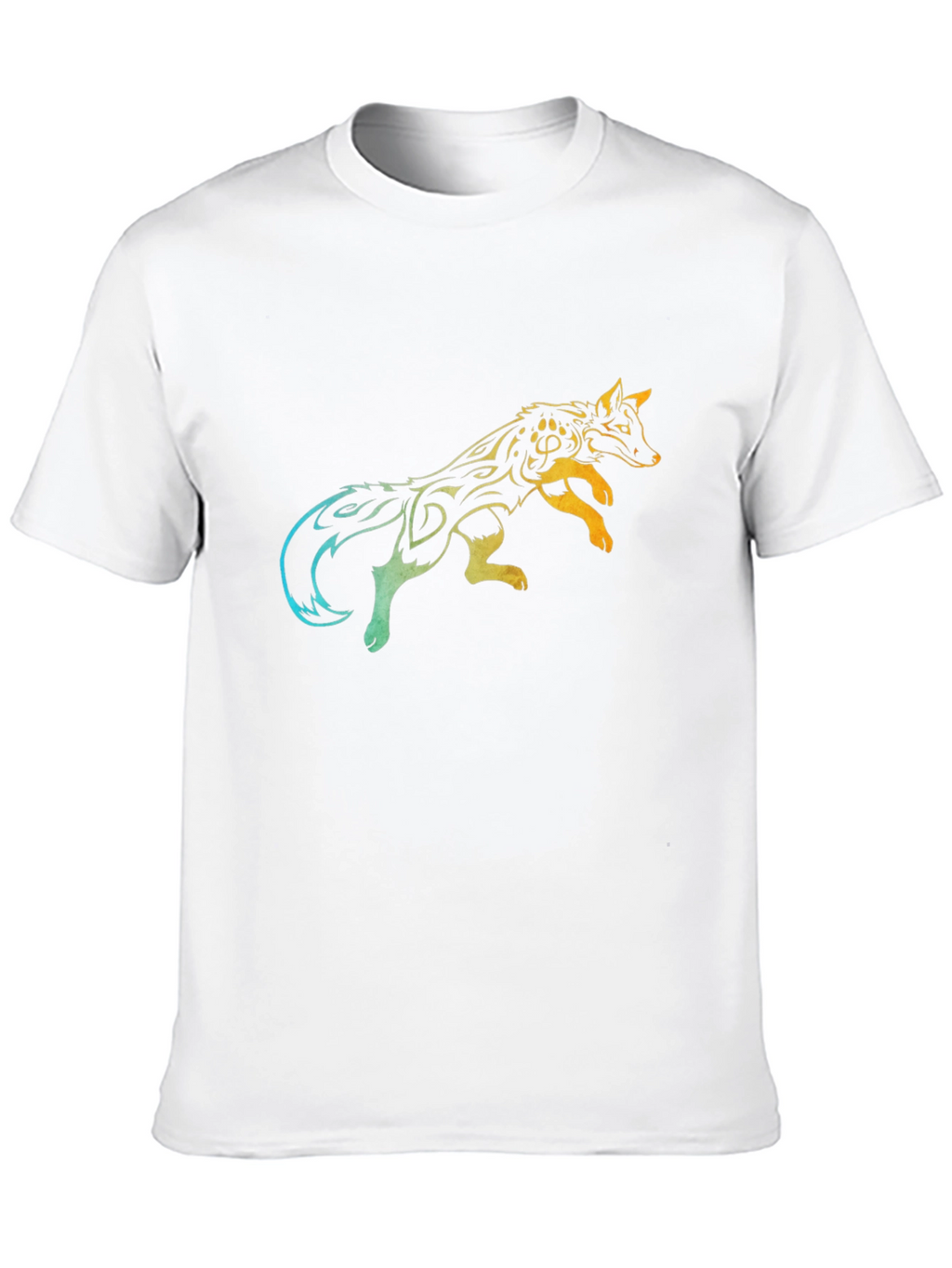 Tribal Fox Graphic Tee - Mens Black T-Shirt