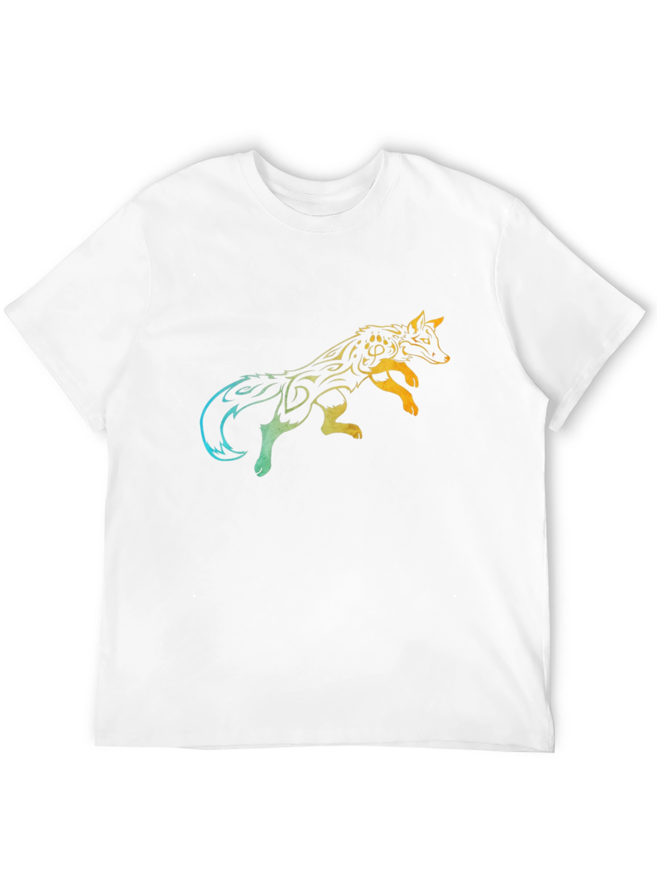Tribal Fox Graphic Tee - Mens Black T-Shirt