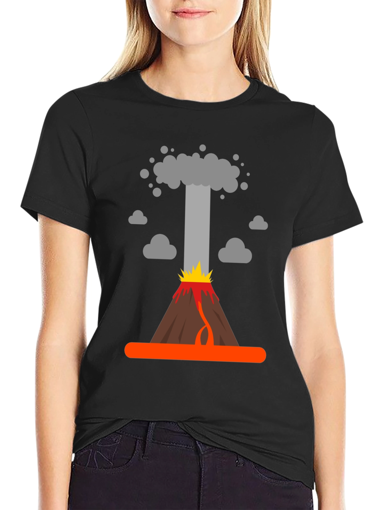 Volcano Eruption Graphic T-Shirt - Bold Design