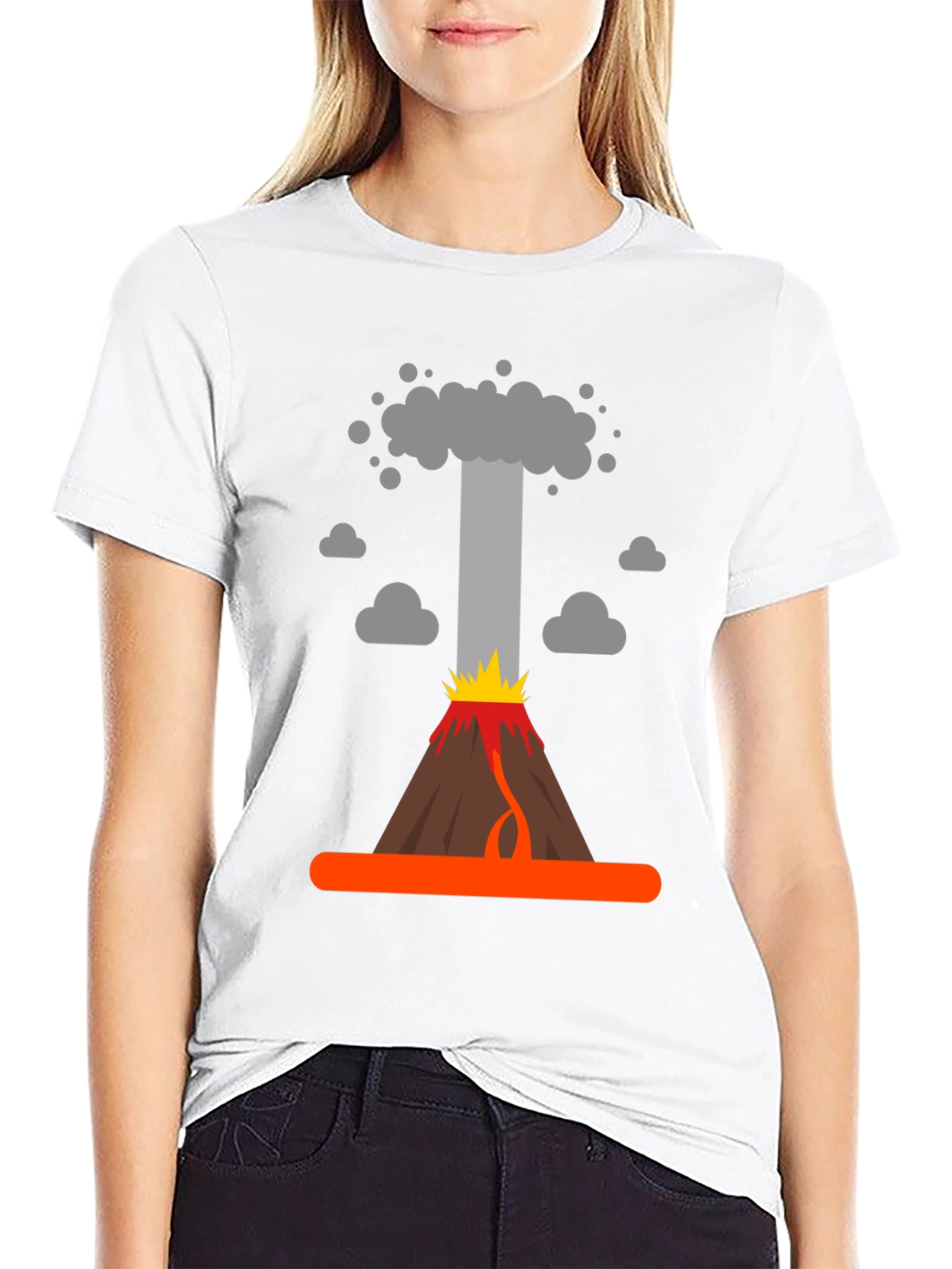 Volcano Eruption Graphic T-Shirt - Bold Design