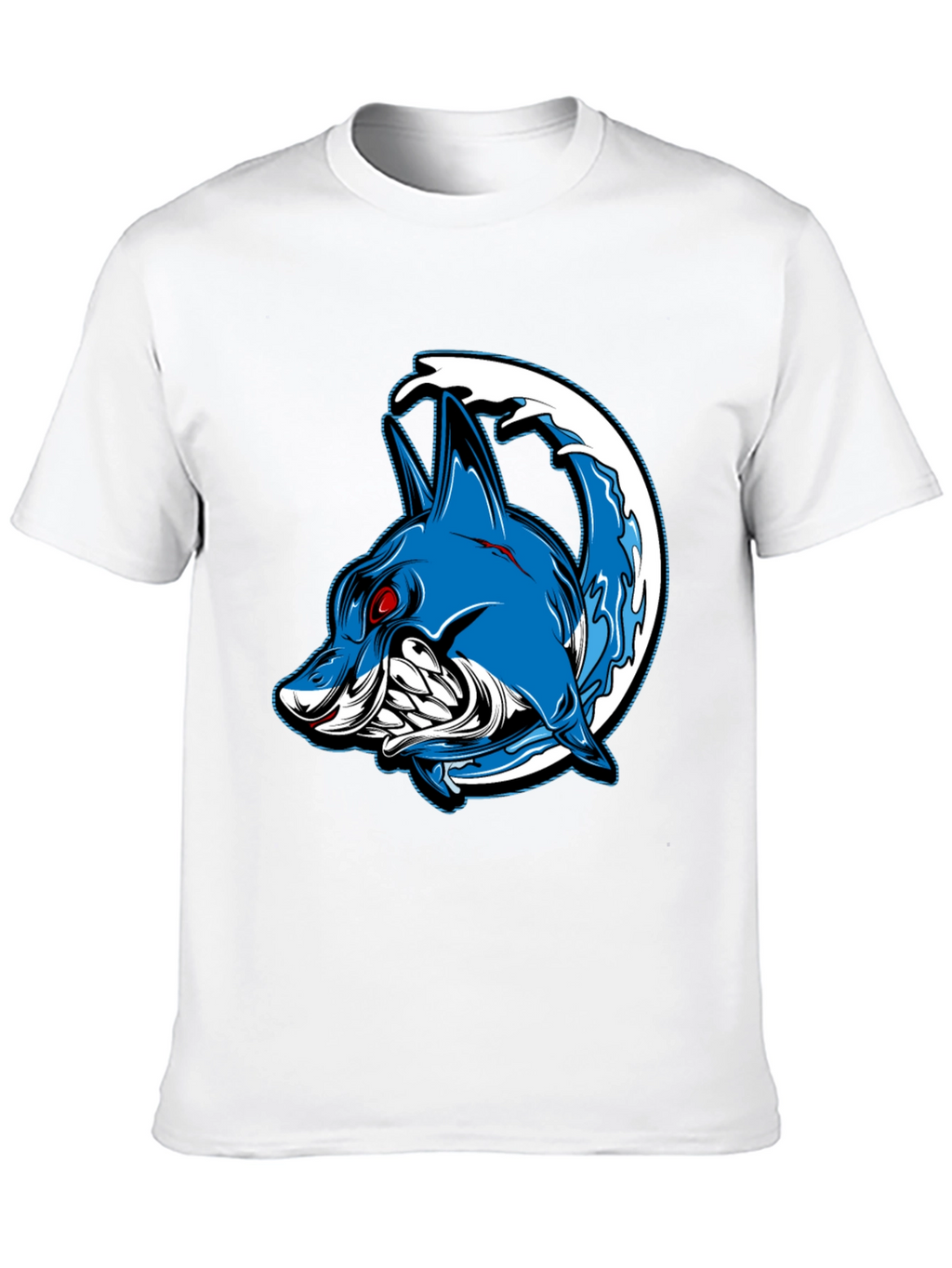 Mens Black Shark Graphic T-Shirt