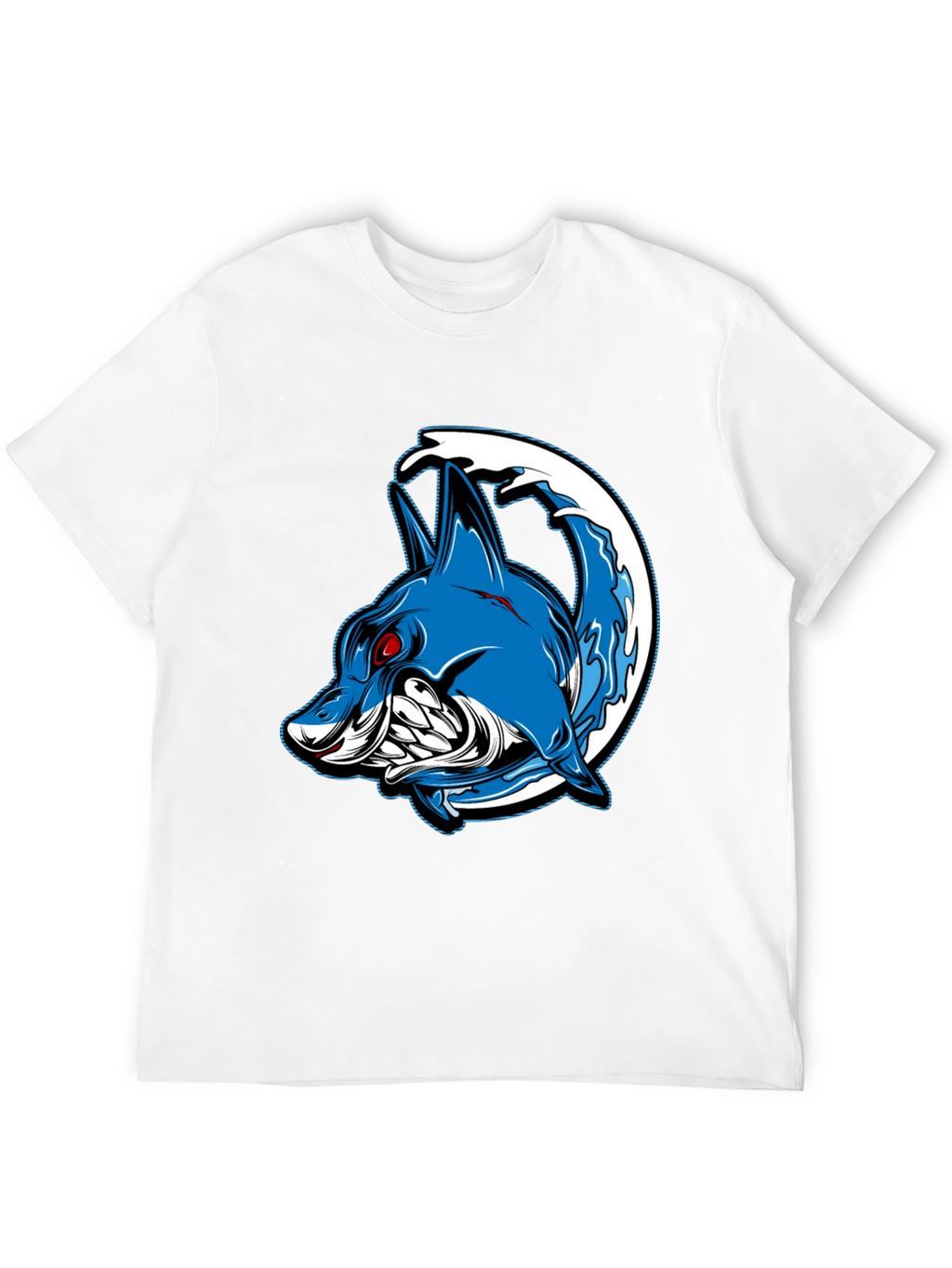 Mens Black Shark Graphic T-Shirt