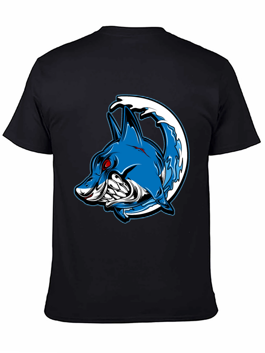 Mens Black Shark Graphic T-Shirt