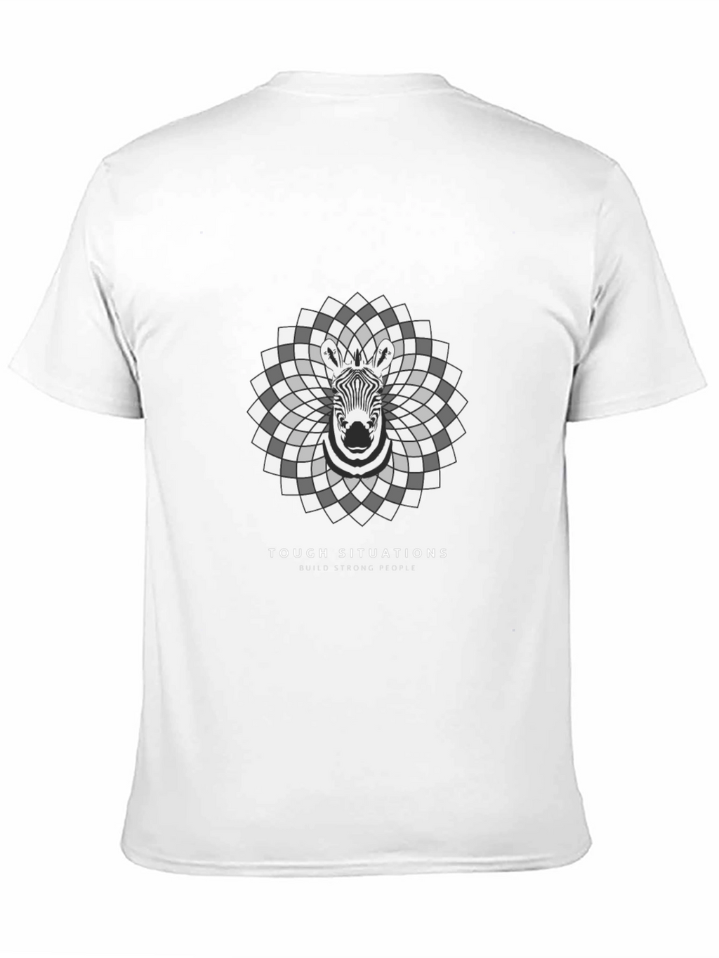 Zebra Mandala Graphic Tee - Tough Situations Strong People