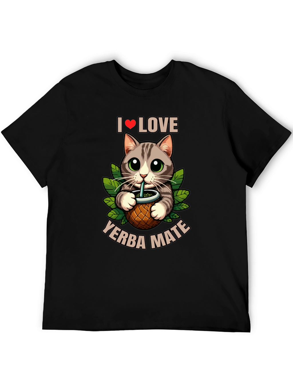 I Love Yerba Mate Cat T-Shirt