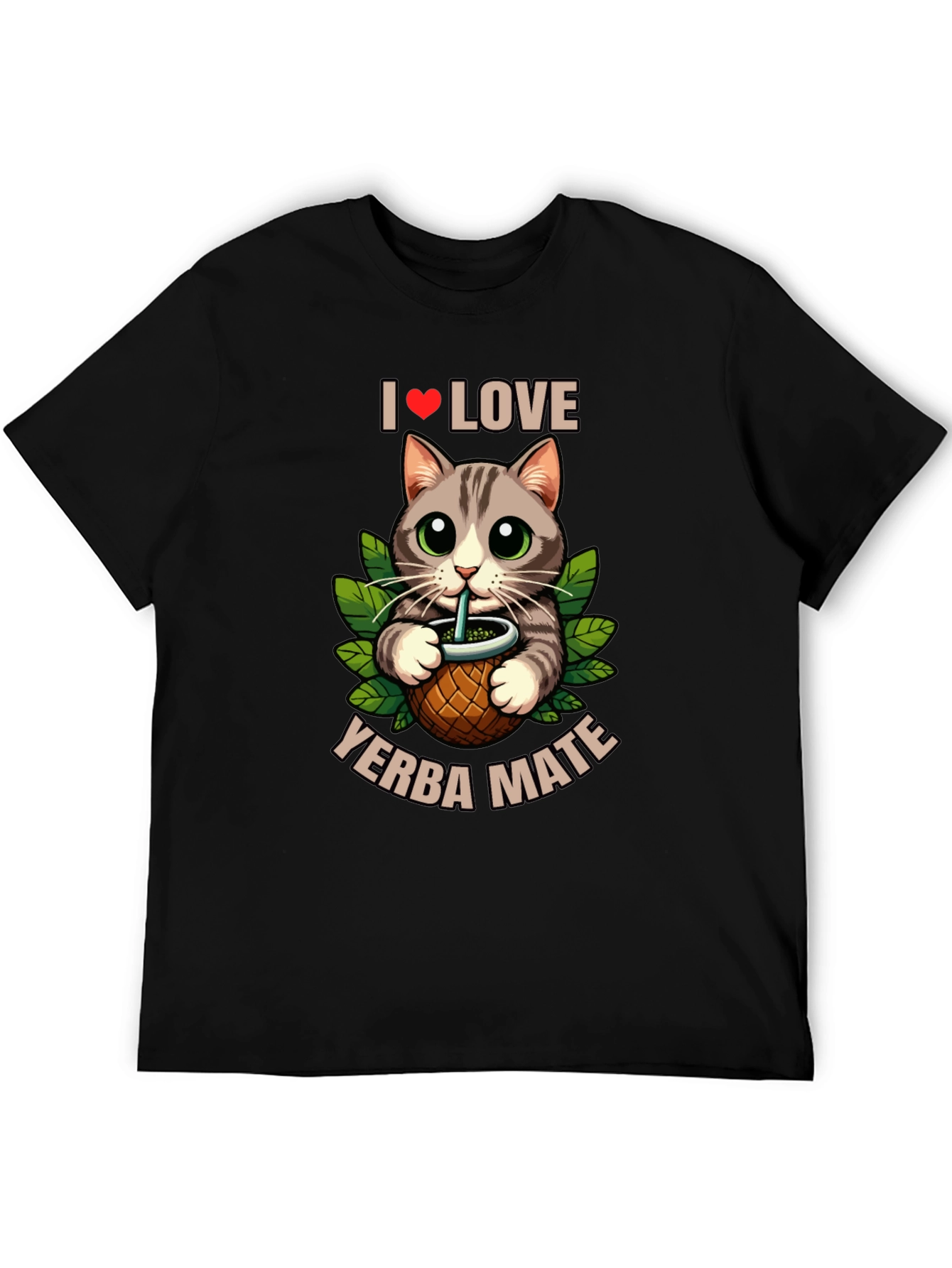 I Love Yerba Mate Cat T-Shirt