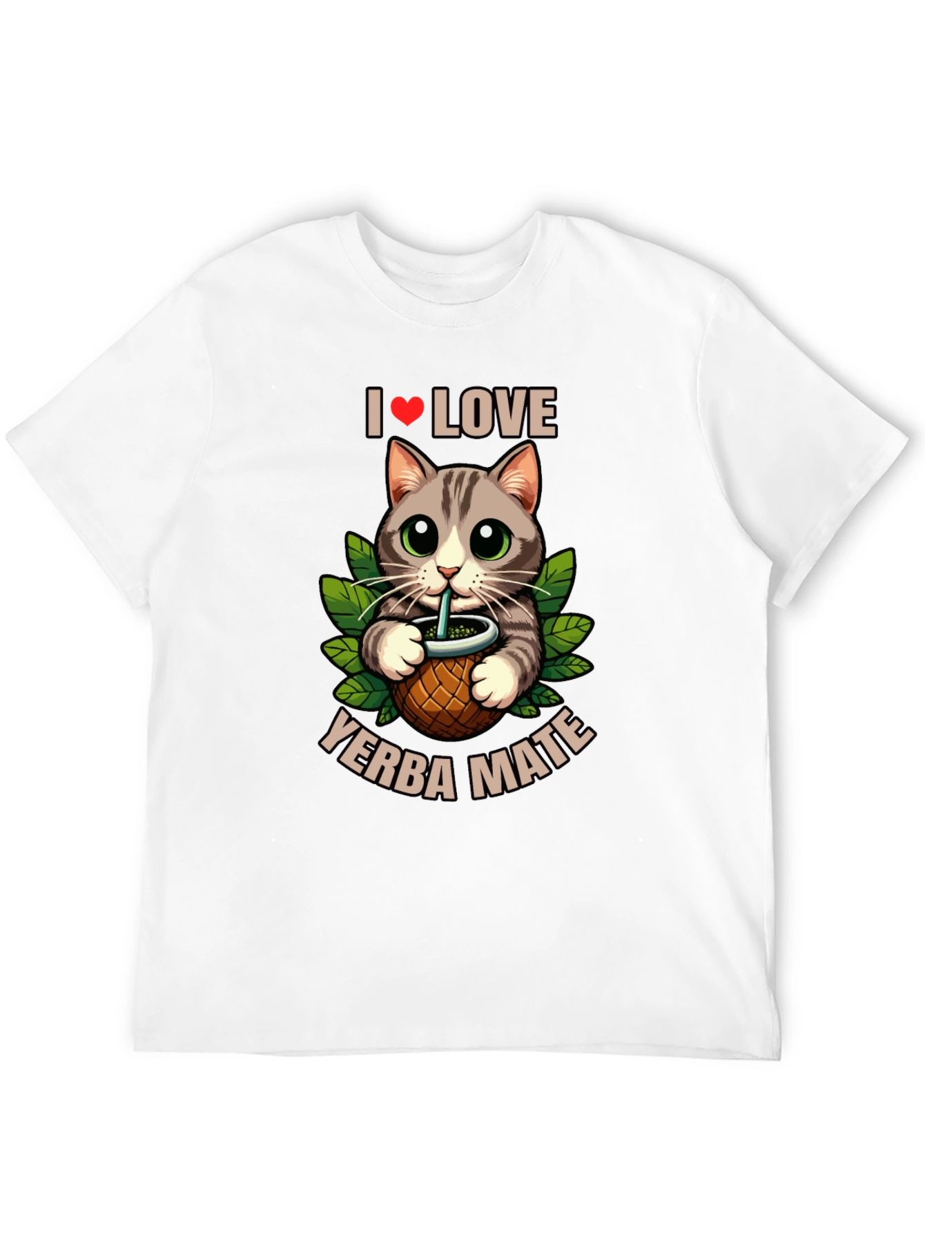 I Love Yerba Mate Cat T-Shirt