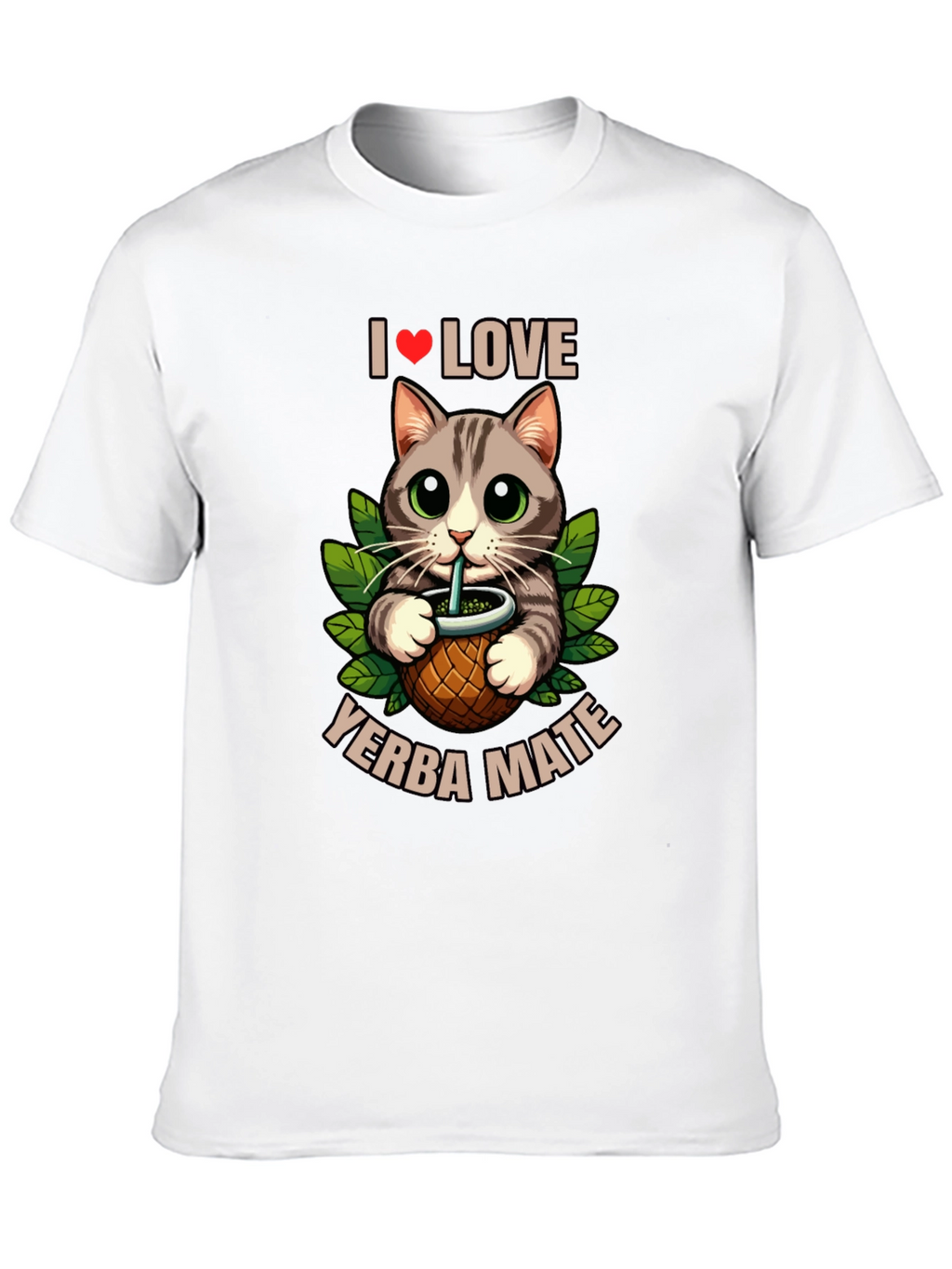 I Love Yerba Mate Cat T-Shirt