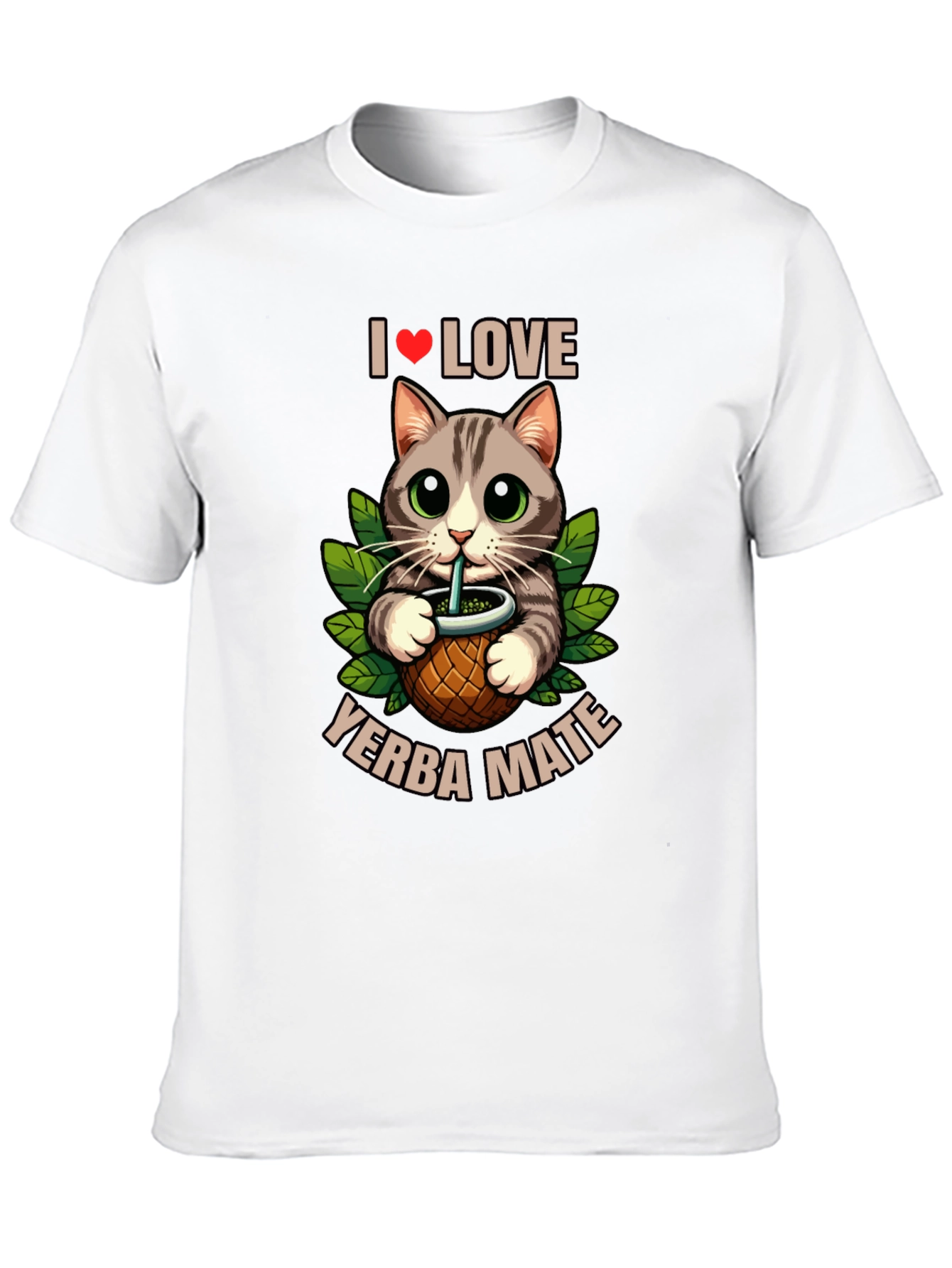 I Love Yerba Mate Cat T-Shirt