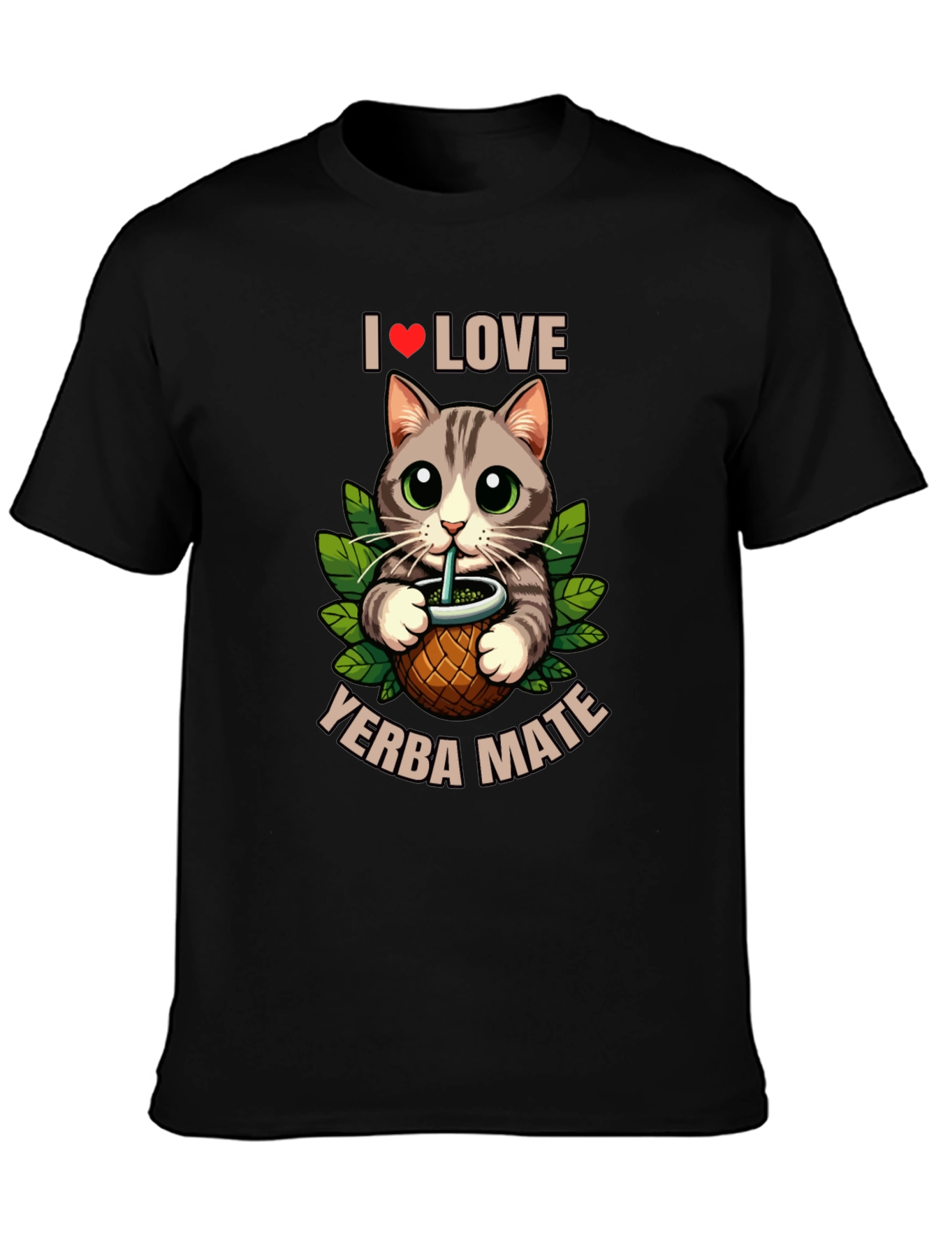 I Love Yerba Mate Cat T-Shirt