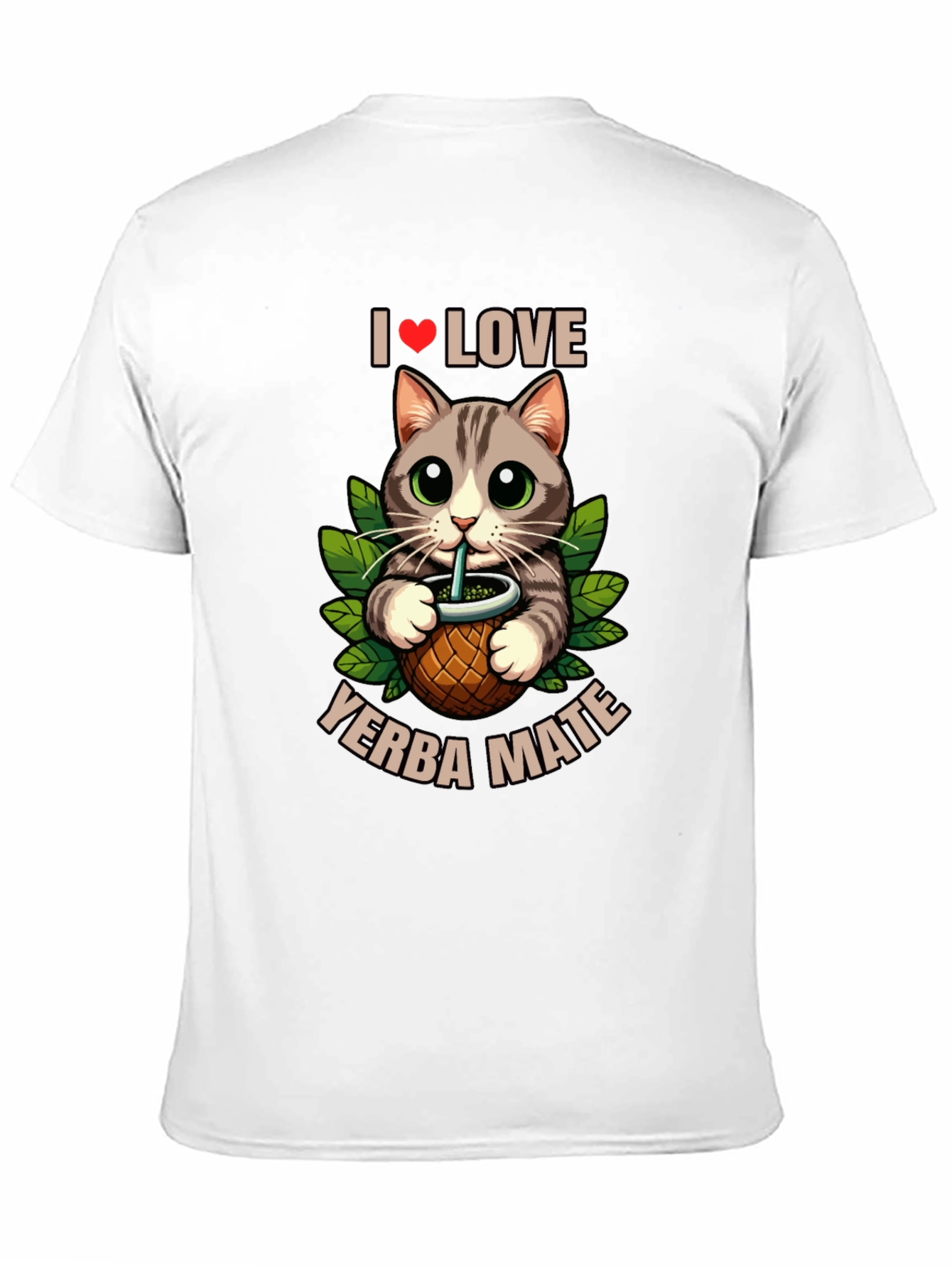 I Love Yerba Mate Cat T-Shirt