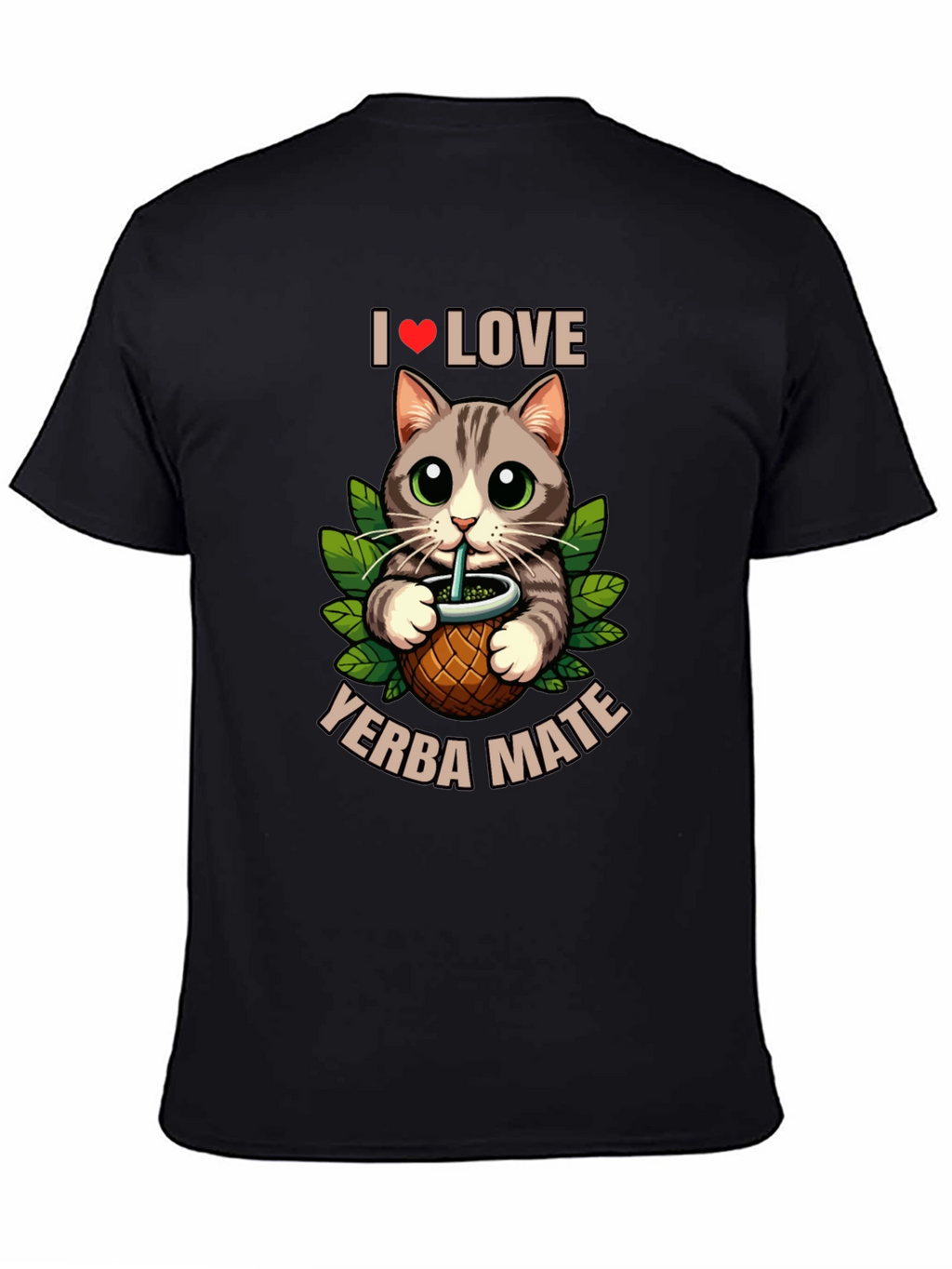 I Love Yerba Mate Cat T-Shirt
