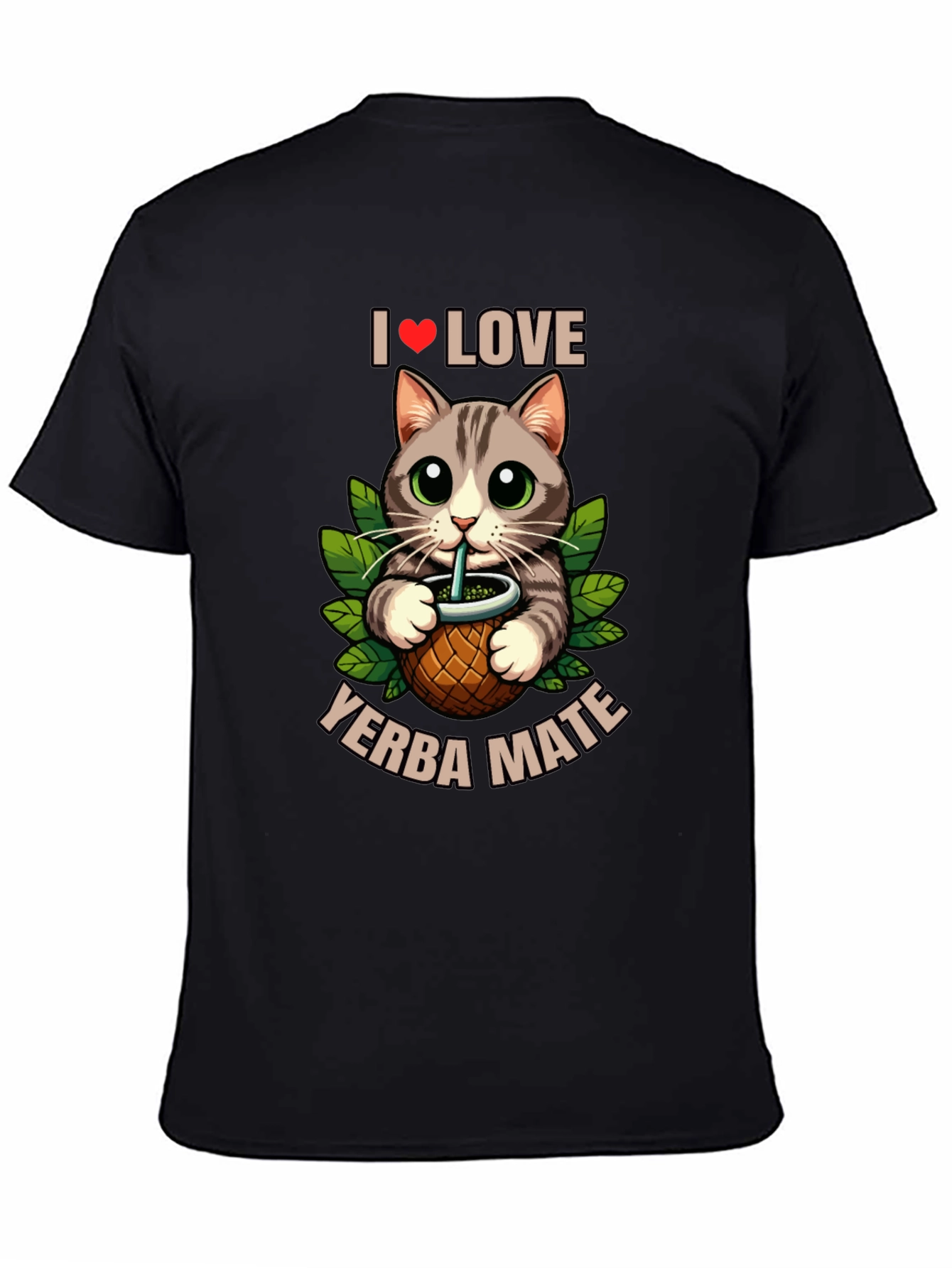 I Love Yerba Mate Cat T-Shirt