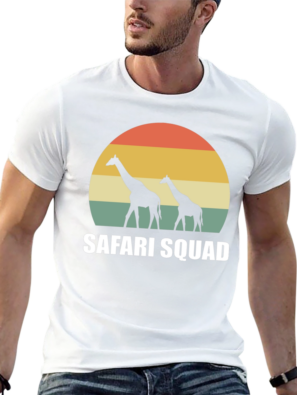 Safari Squad Giraffe Sunset Graphic T-Shirt
