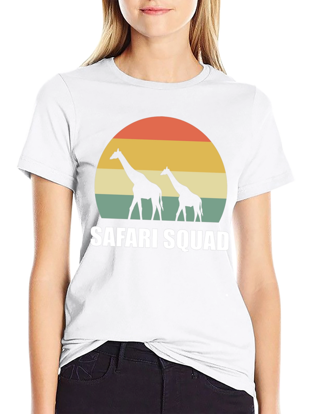 Safari Squad Giraffe Sunset Graphic T-Shirt